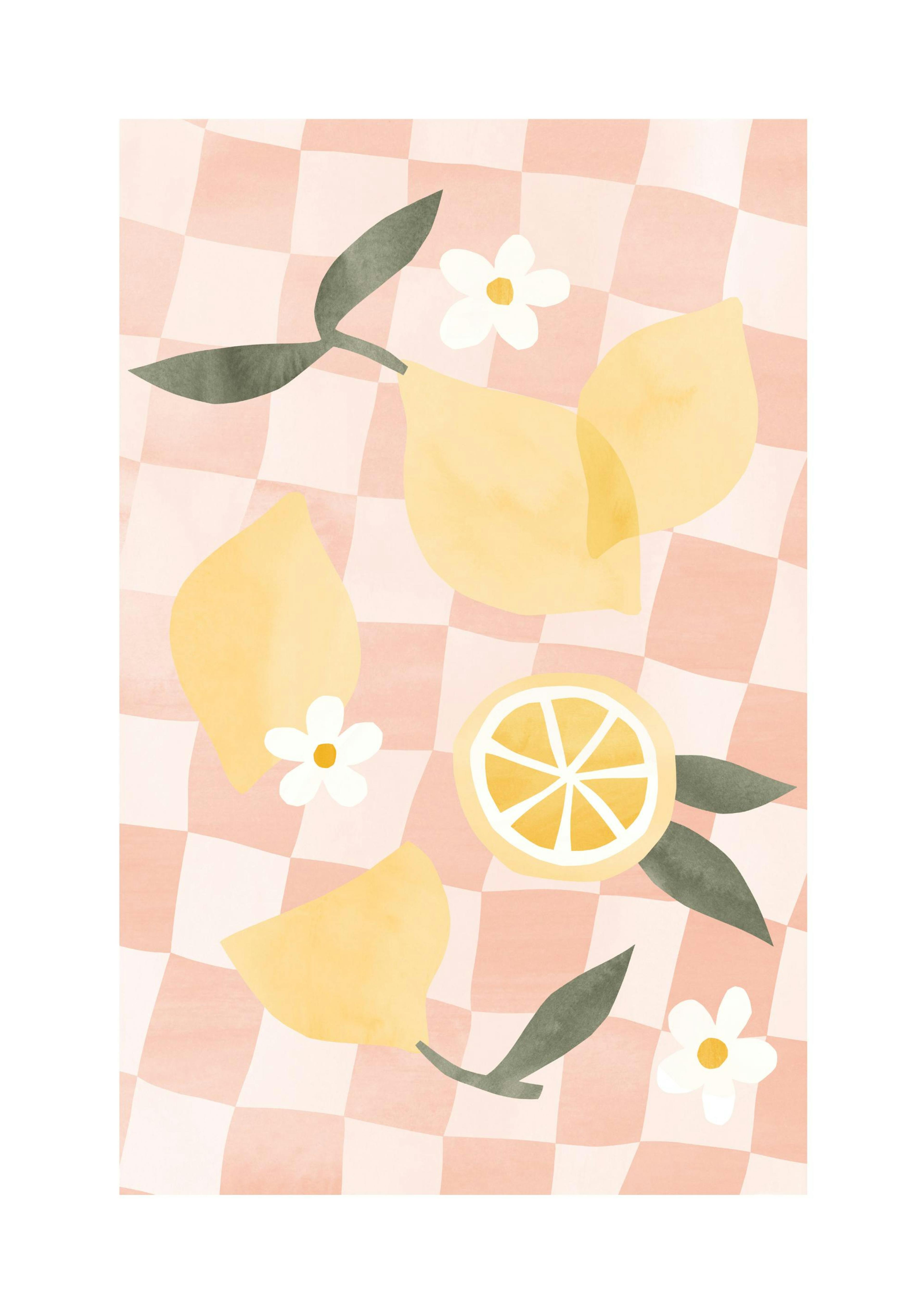 Abstract Lemon Picnic Poster thumbnail