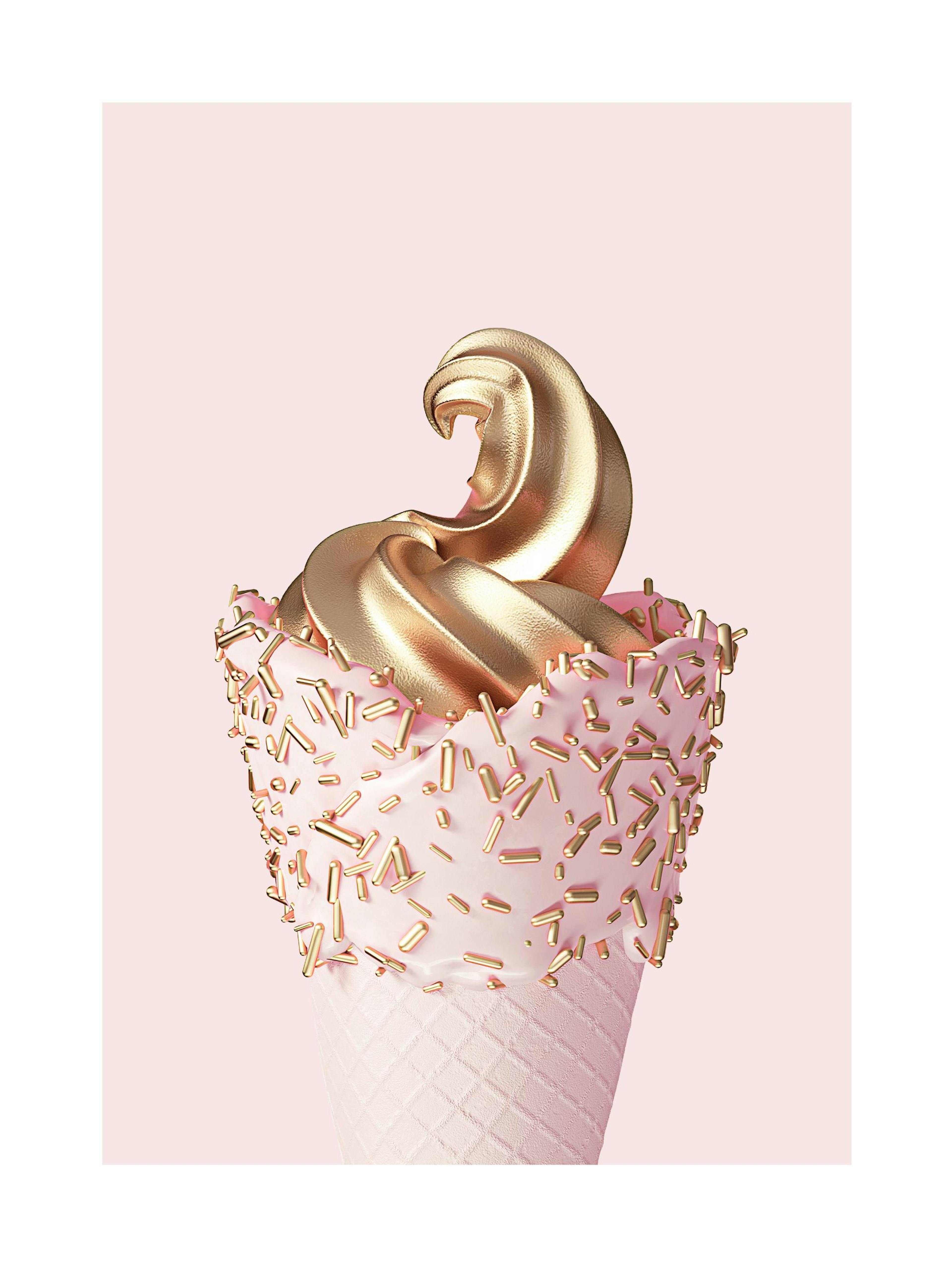 Pink Ice Cream Poster thumbnail