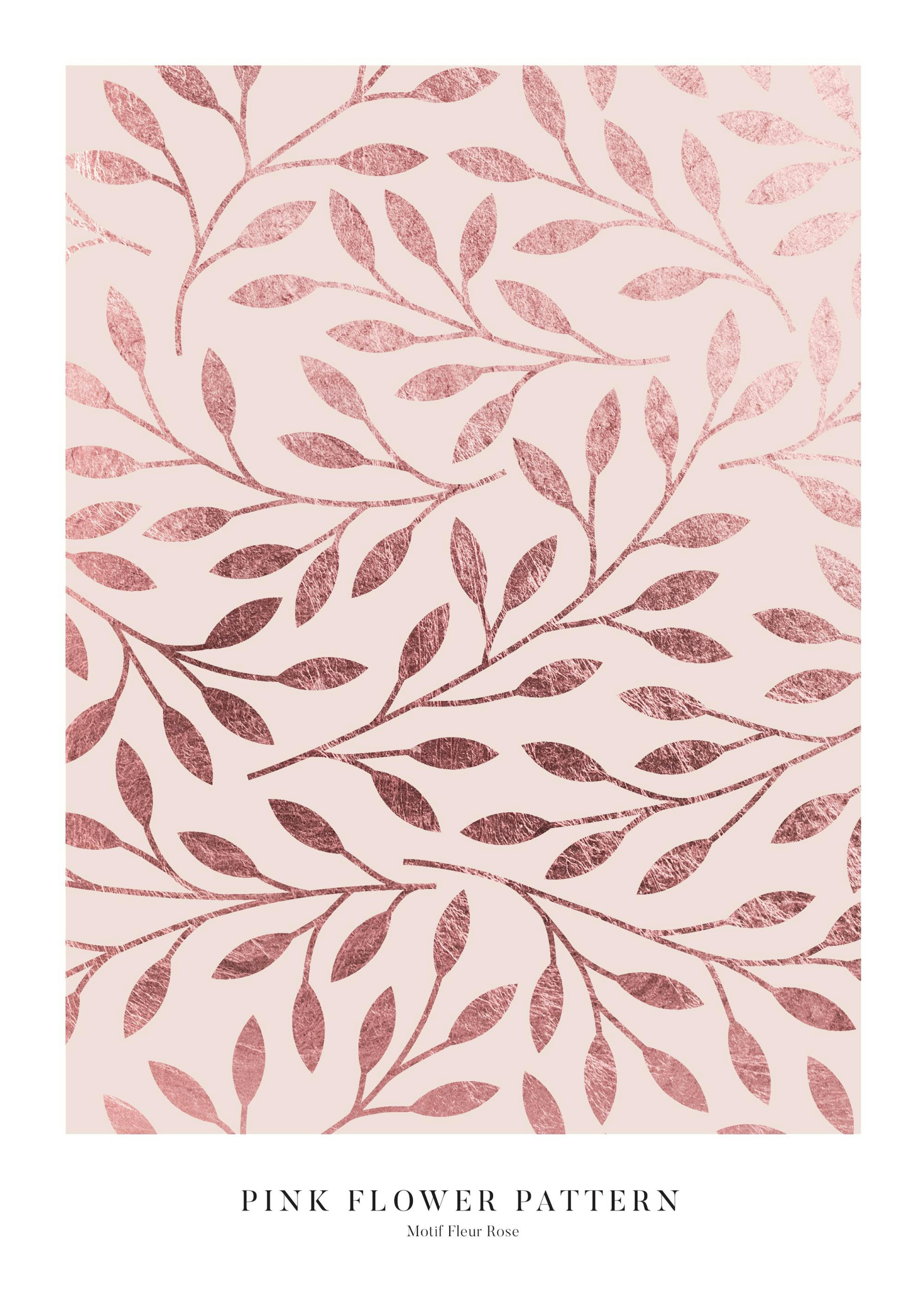 Pink Flower Pattern Poster thumbnail