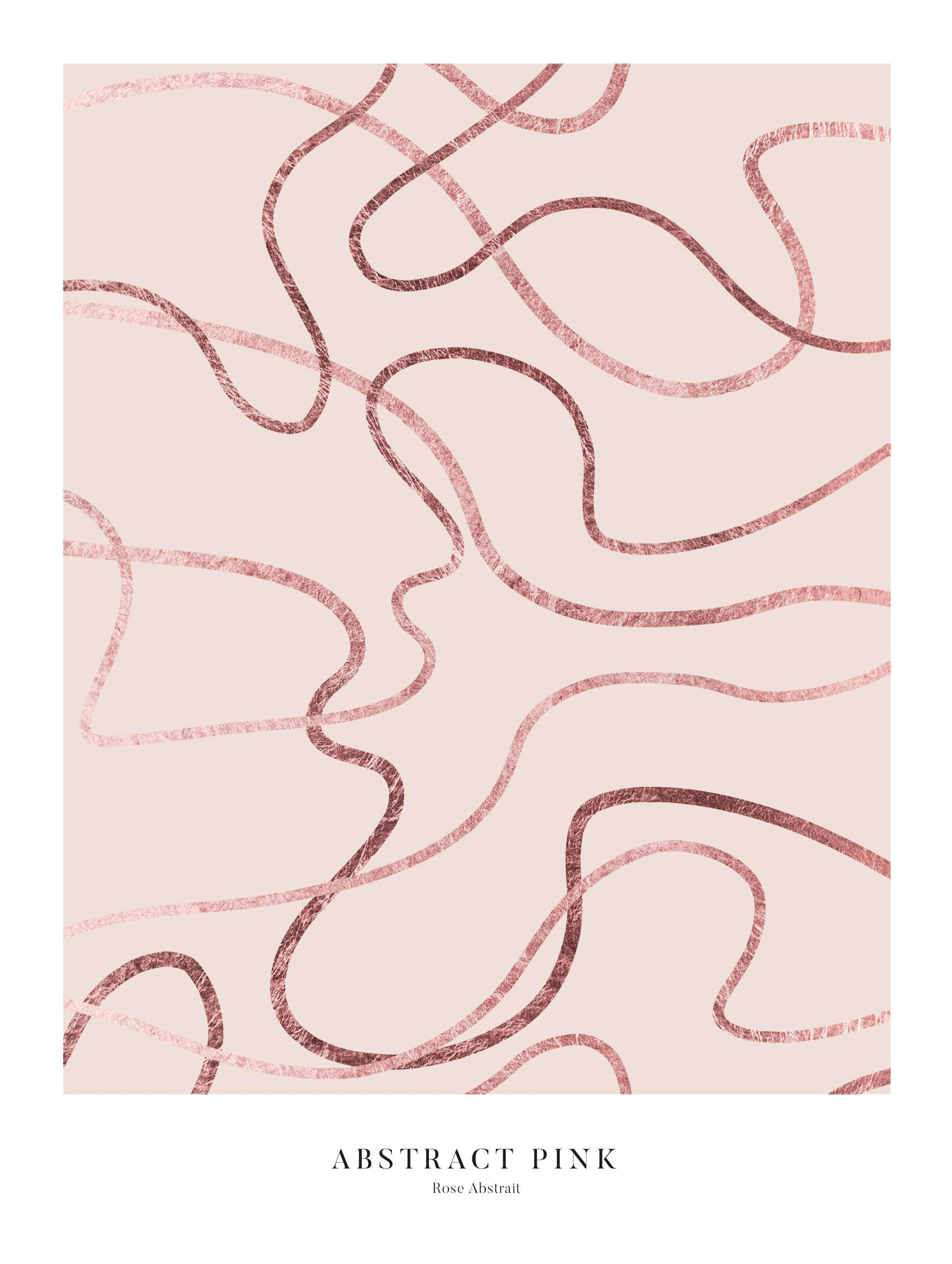 Pink Abstrakt Plakat 0