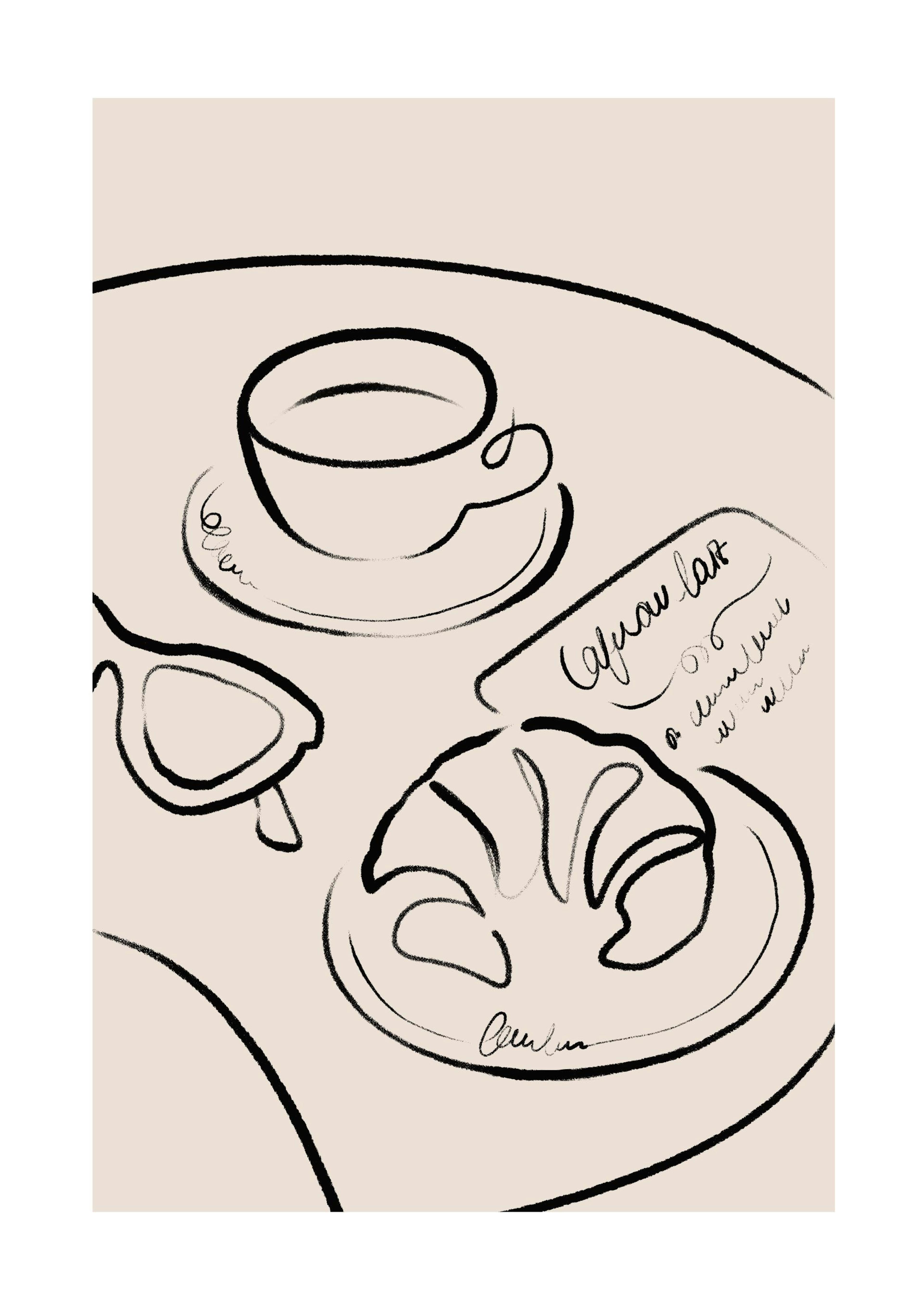 Petit-déjeuner Français Poster 0