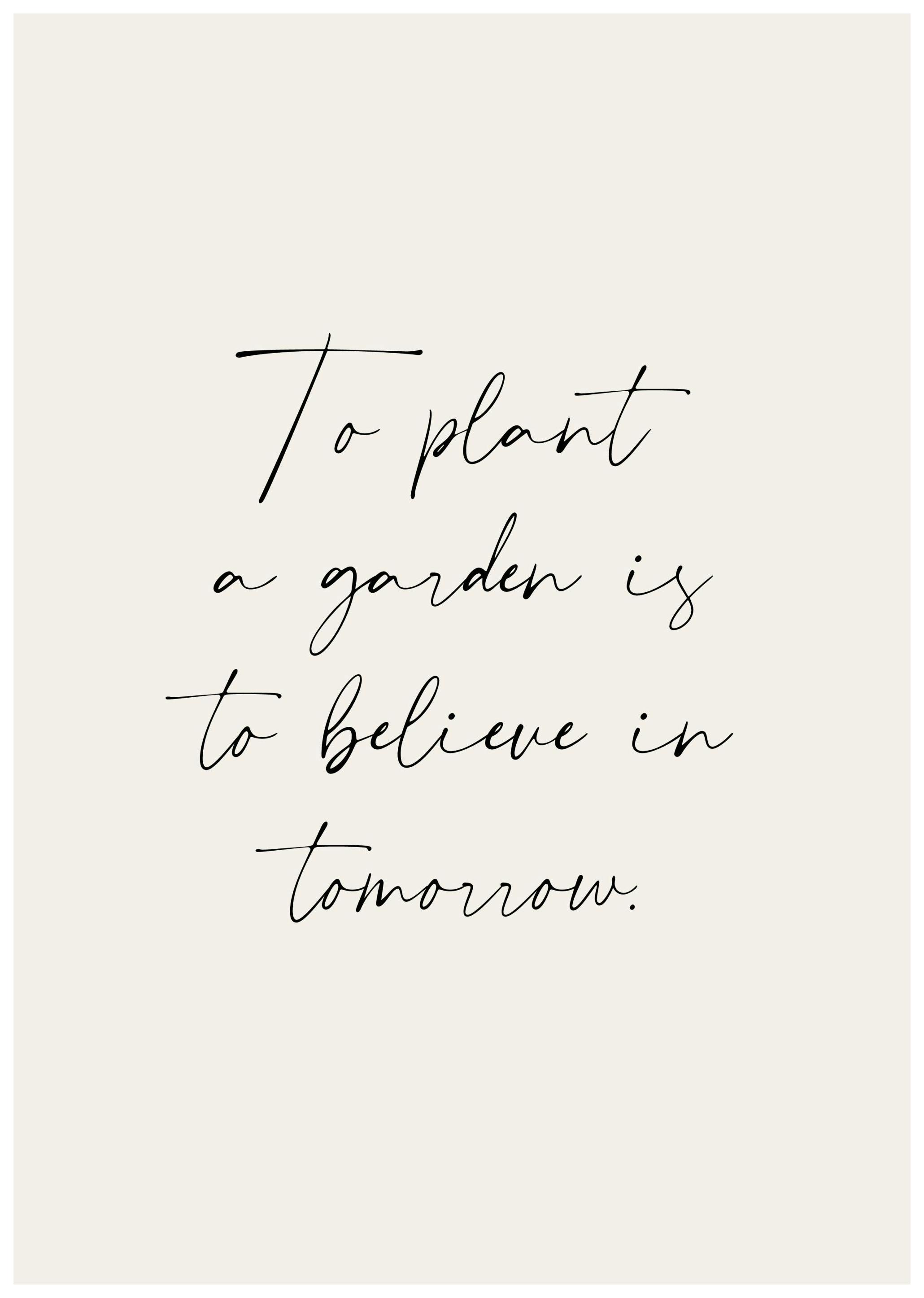 To Plant a Garden Poster (21x30 cm) - Poster Store