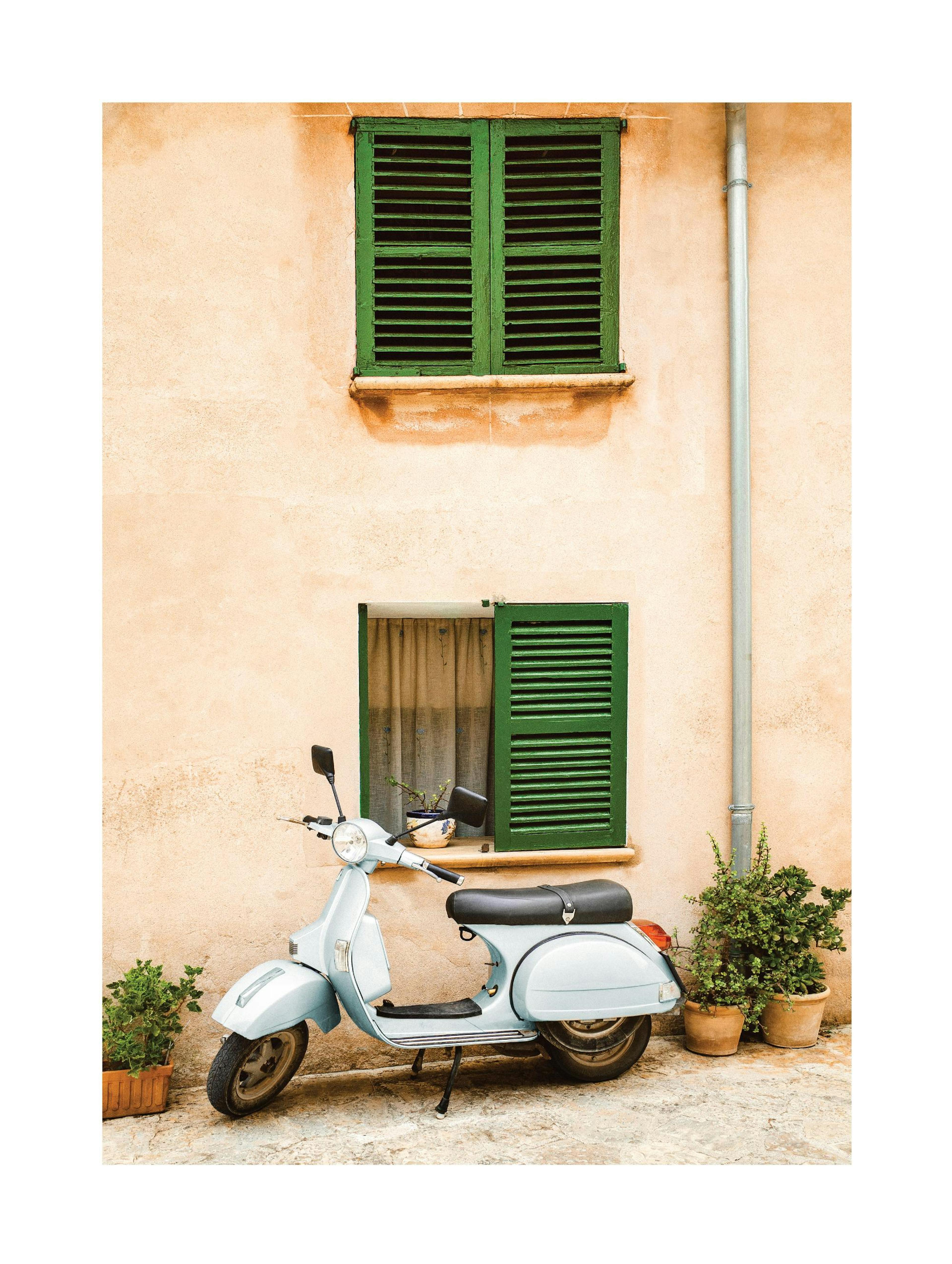 Blaues Moped Poster thumbnail