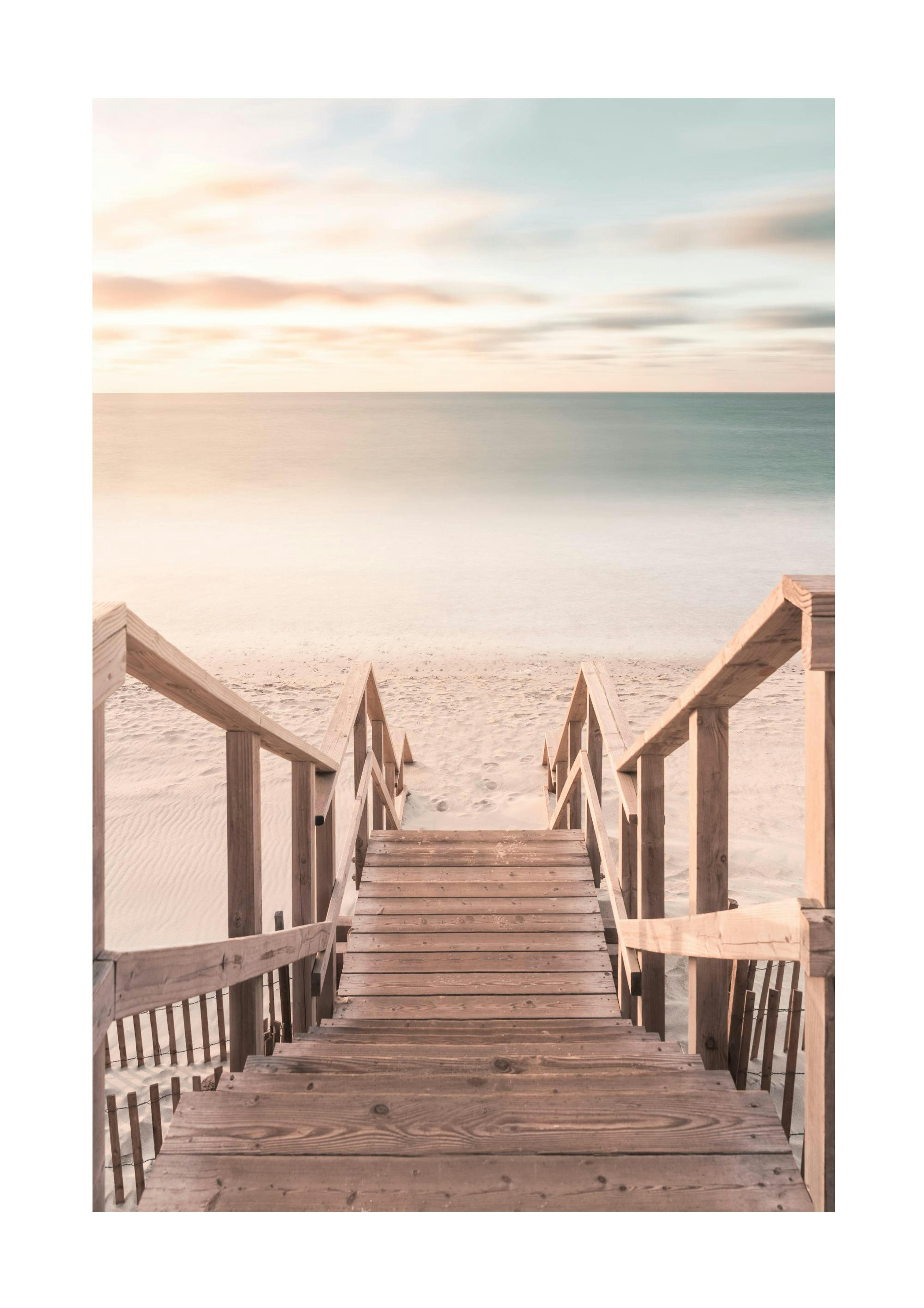 Sunrise Beach Stairs Poster thumbnail