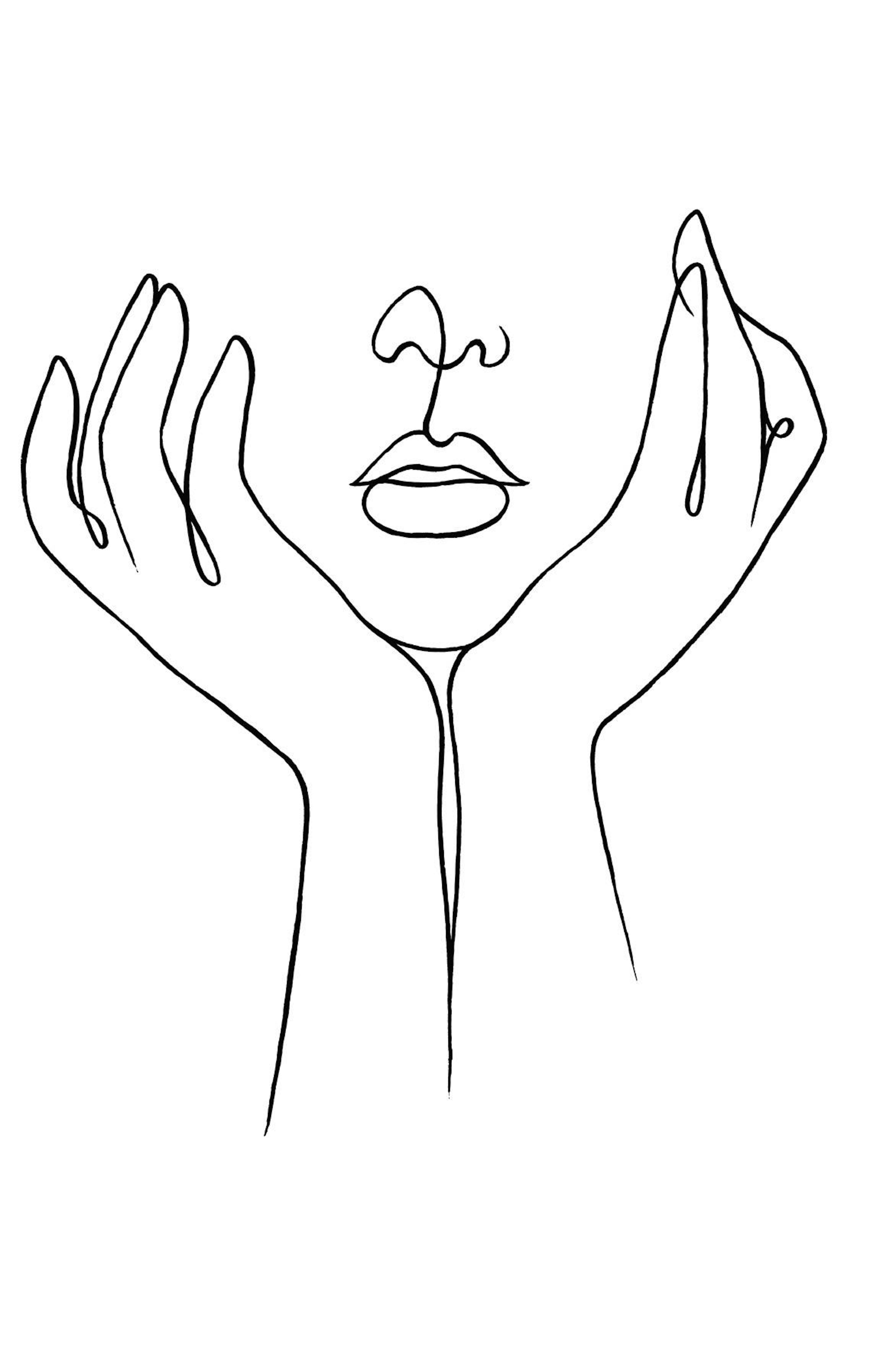 Thinking Line Art Poster thumbnail