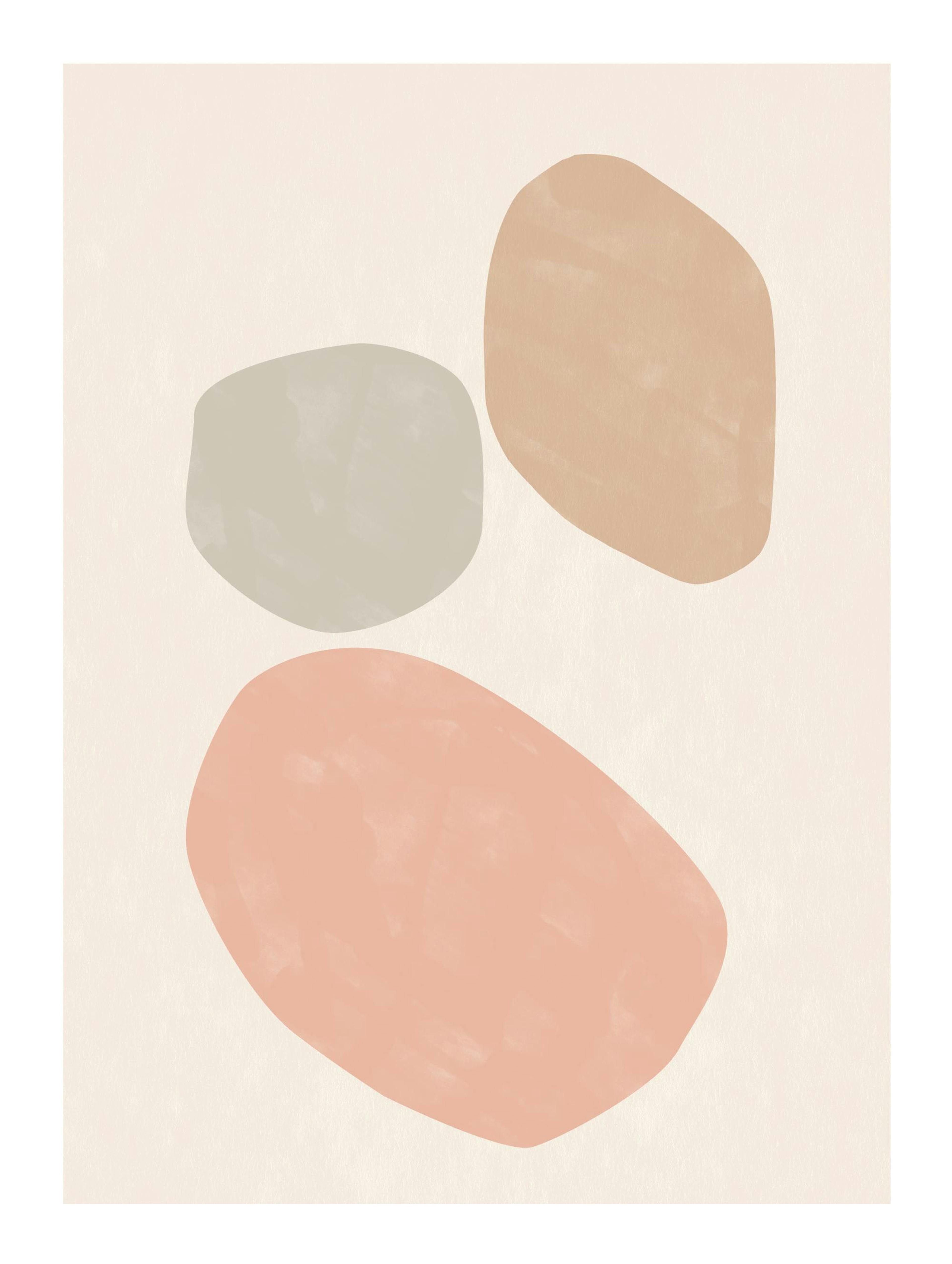 Rose et Beige Abstrait No2 Poster thumbnail