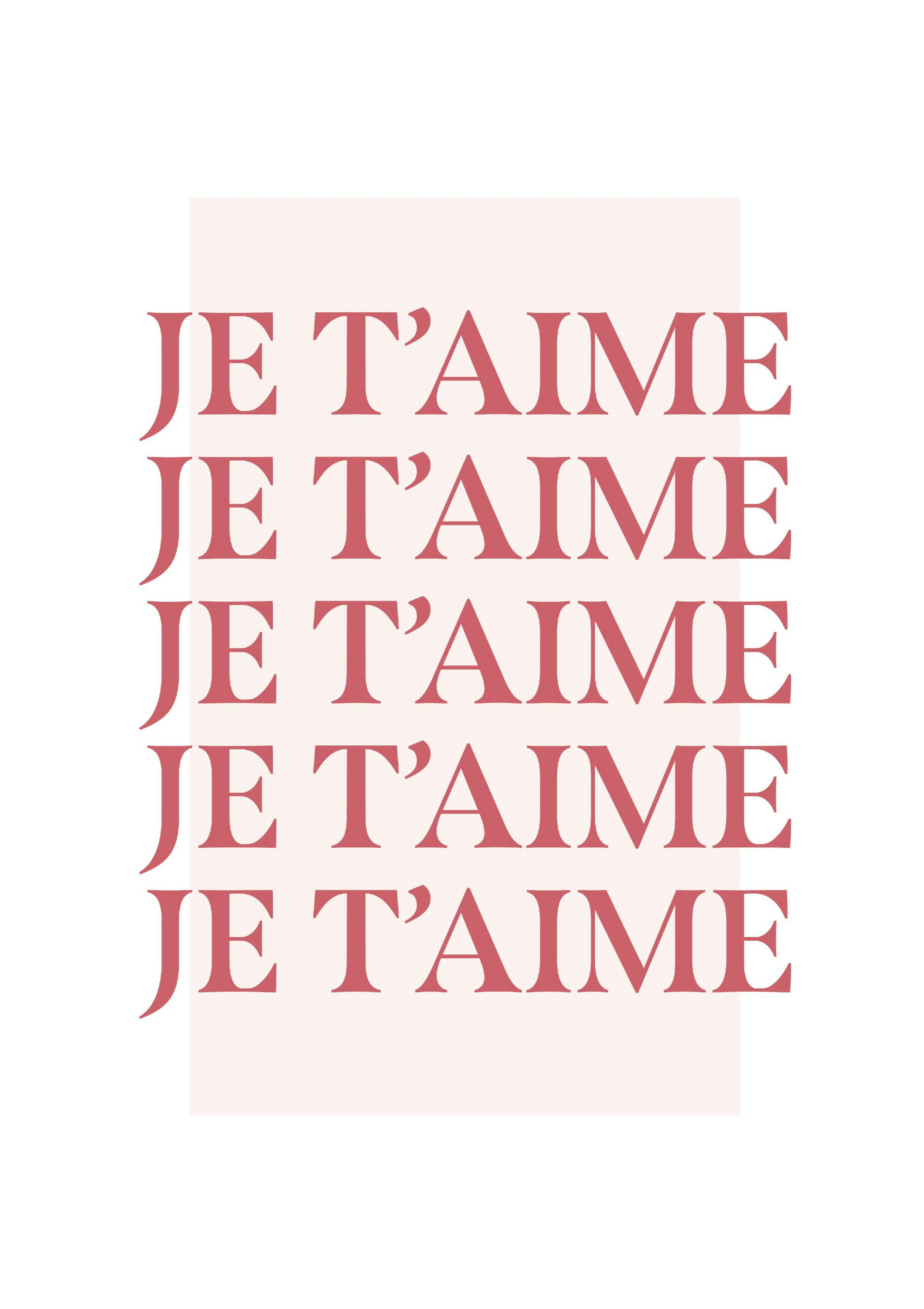 Je t’aime Poster thumbnail