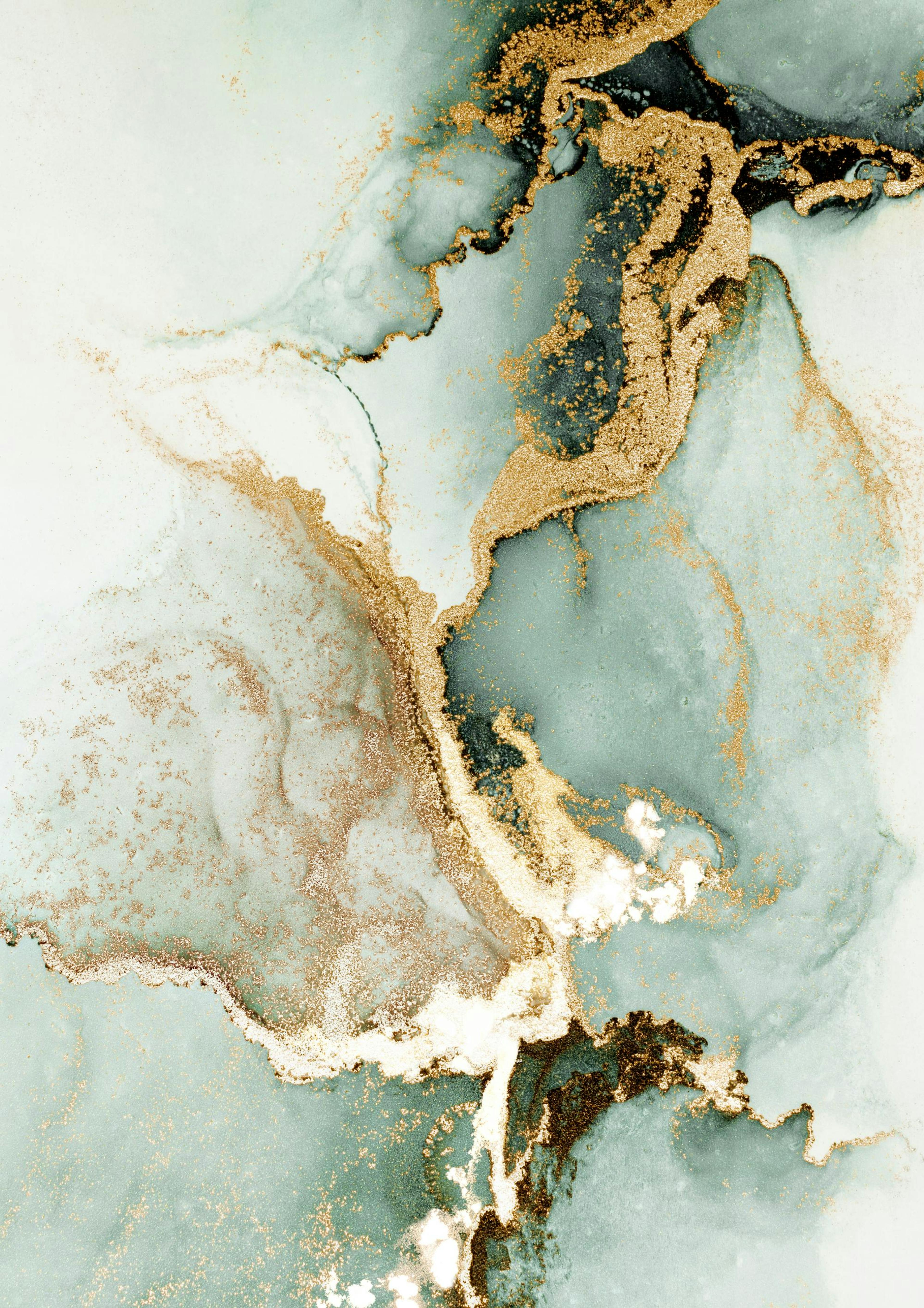 Abstract Green Marble No2 Poster 0