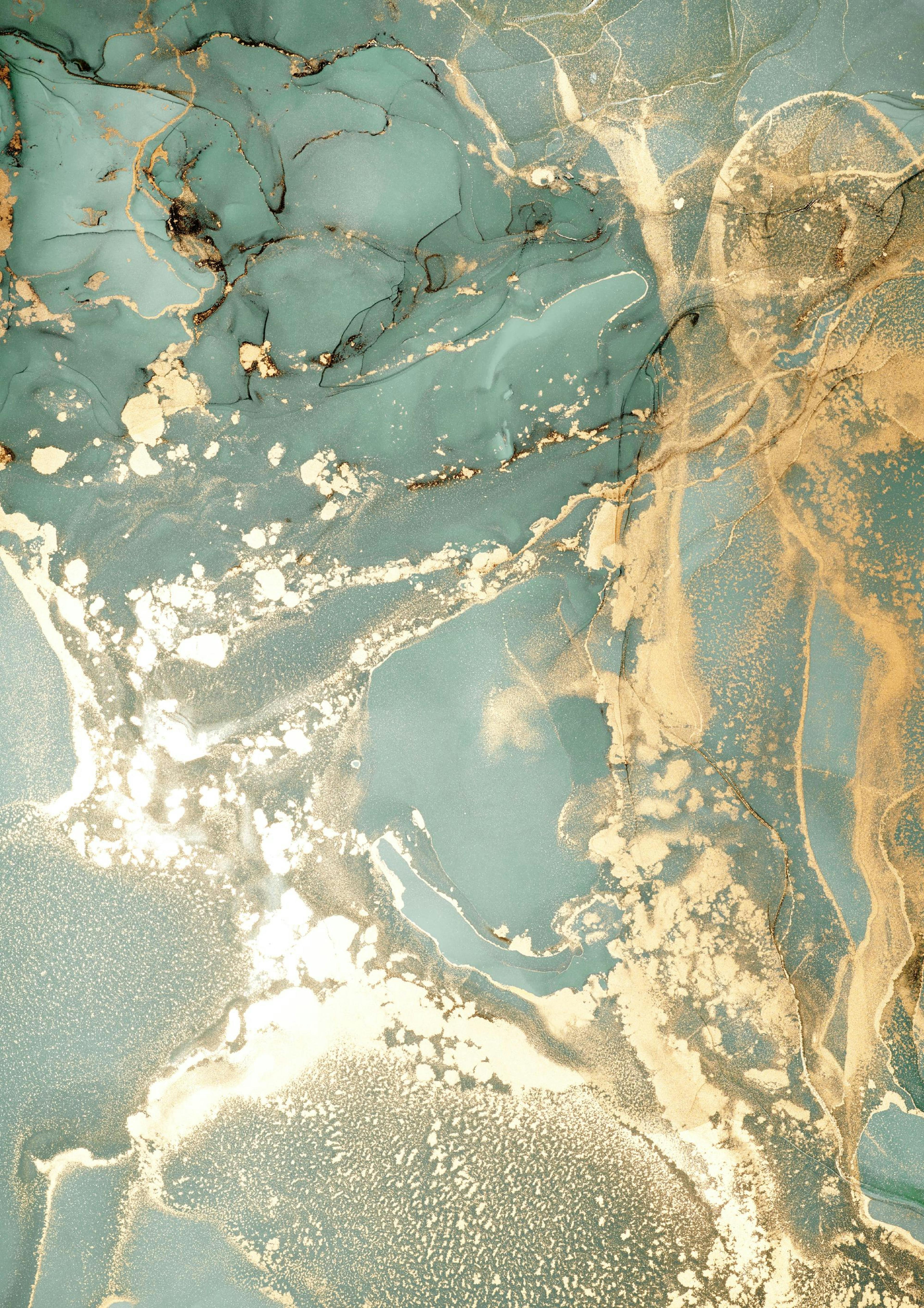 Abstract Green Marble No1 Poster 0