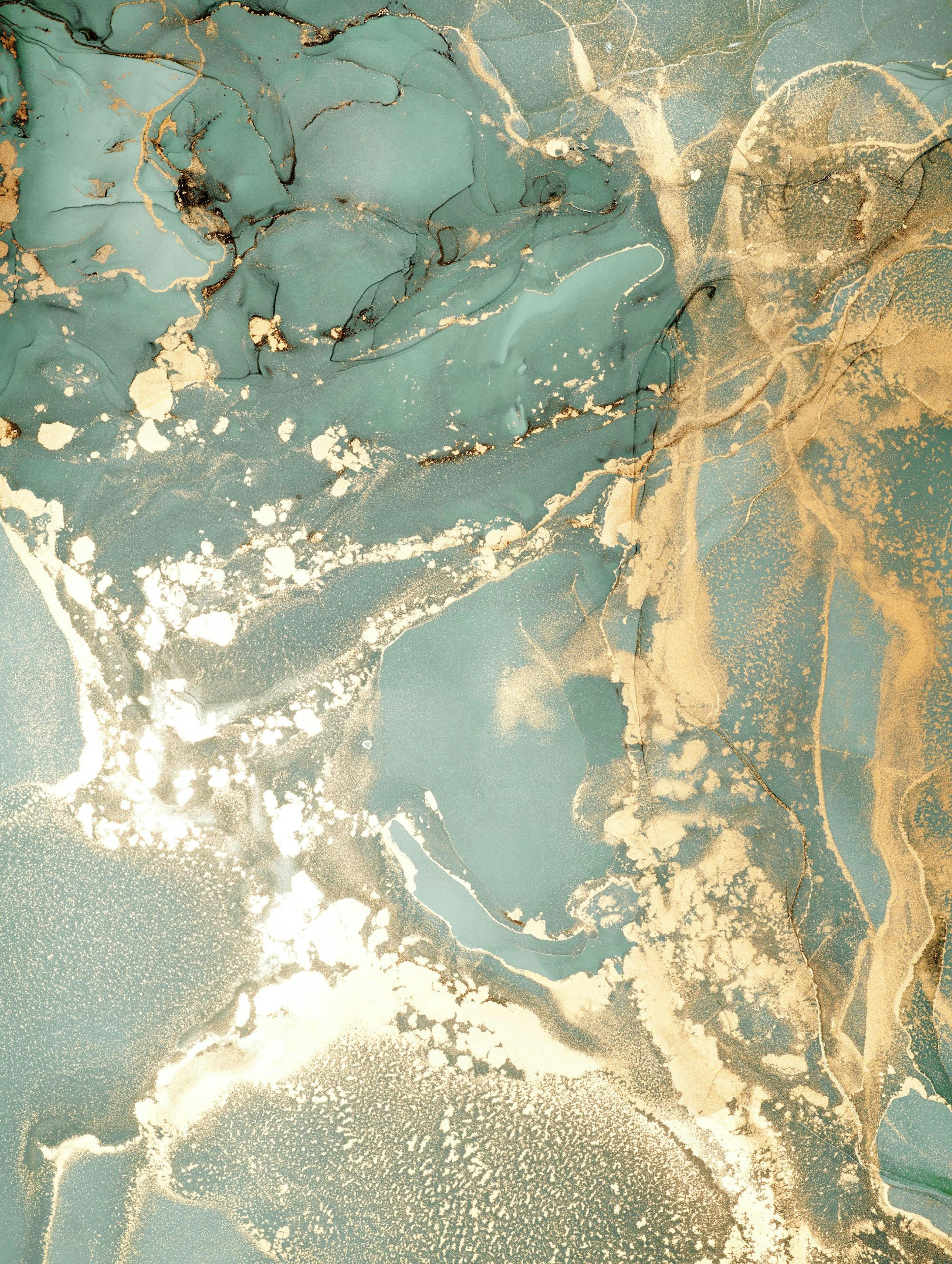 Abstract Green Marble No1 Poster 0