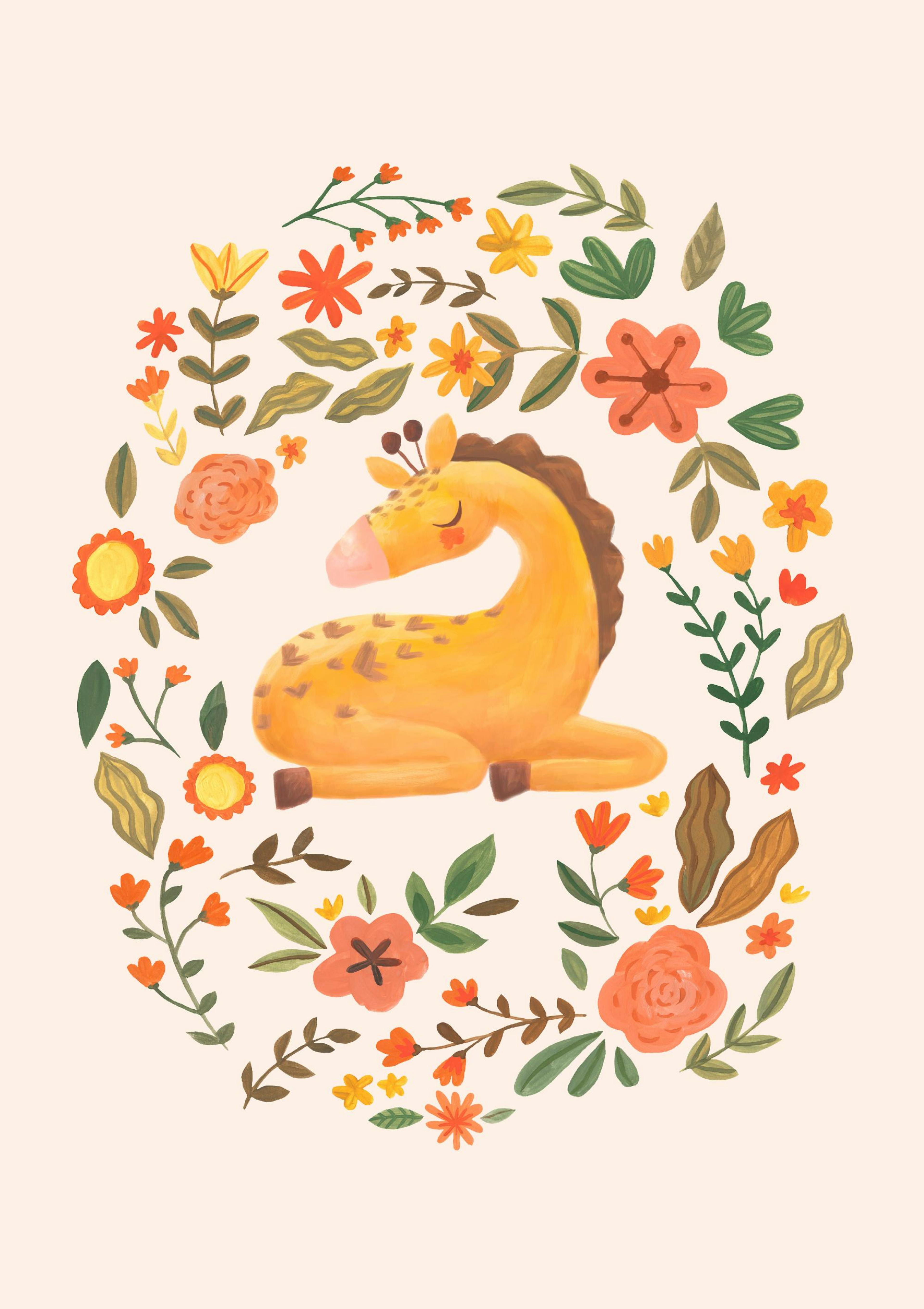 Baby Giraffe Poster thumbnail