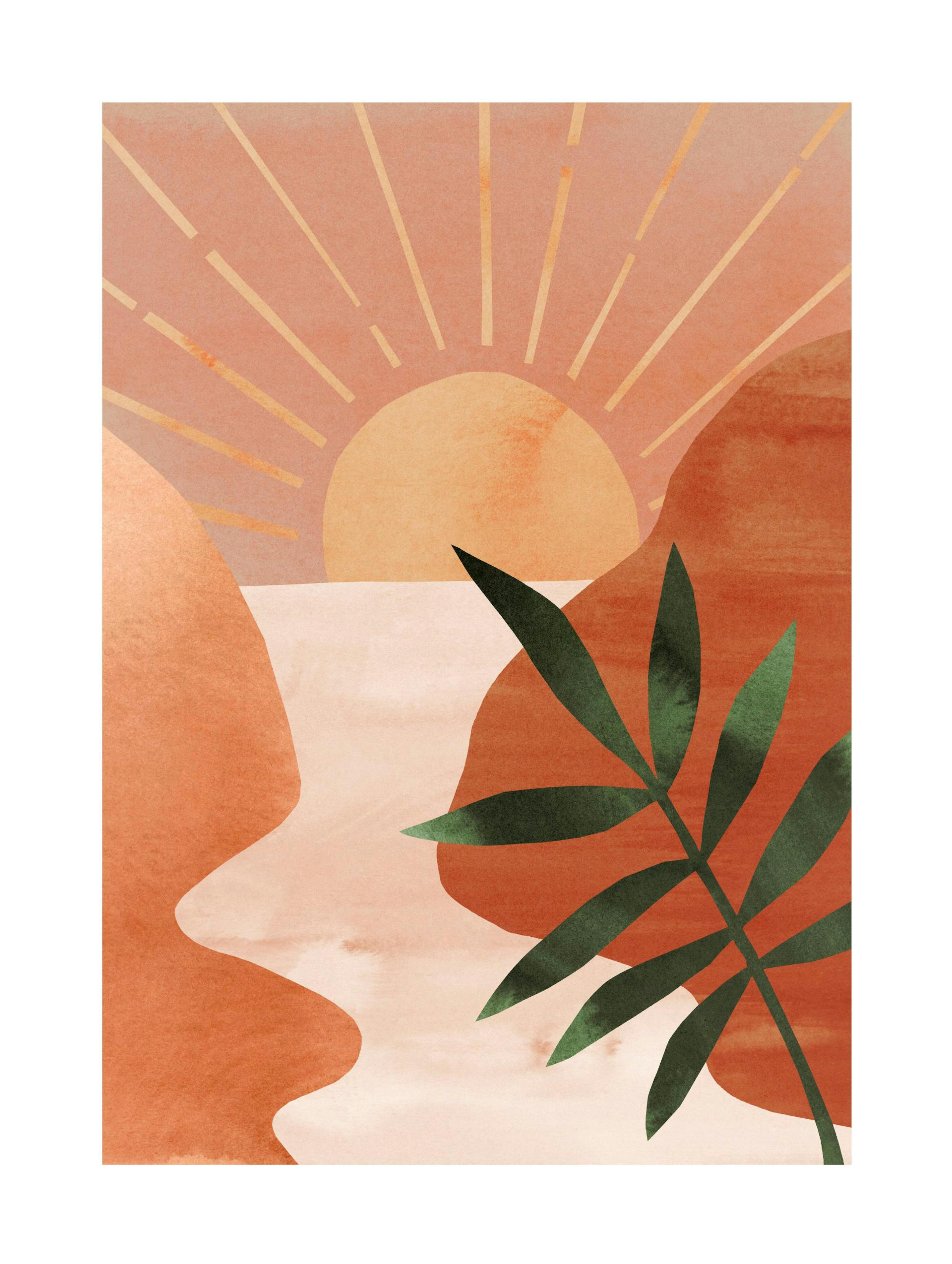 Abstrakter Sonnenuntergang Poster 0