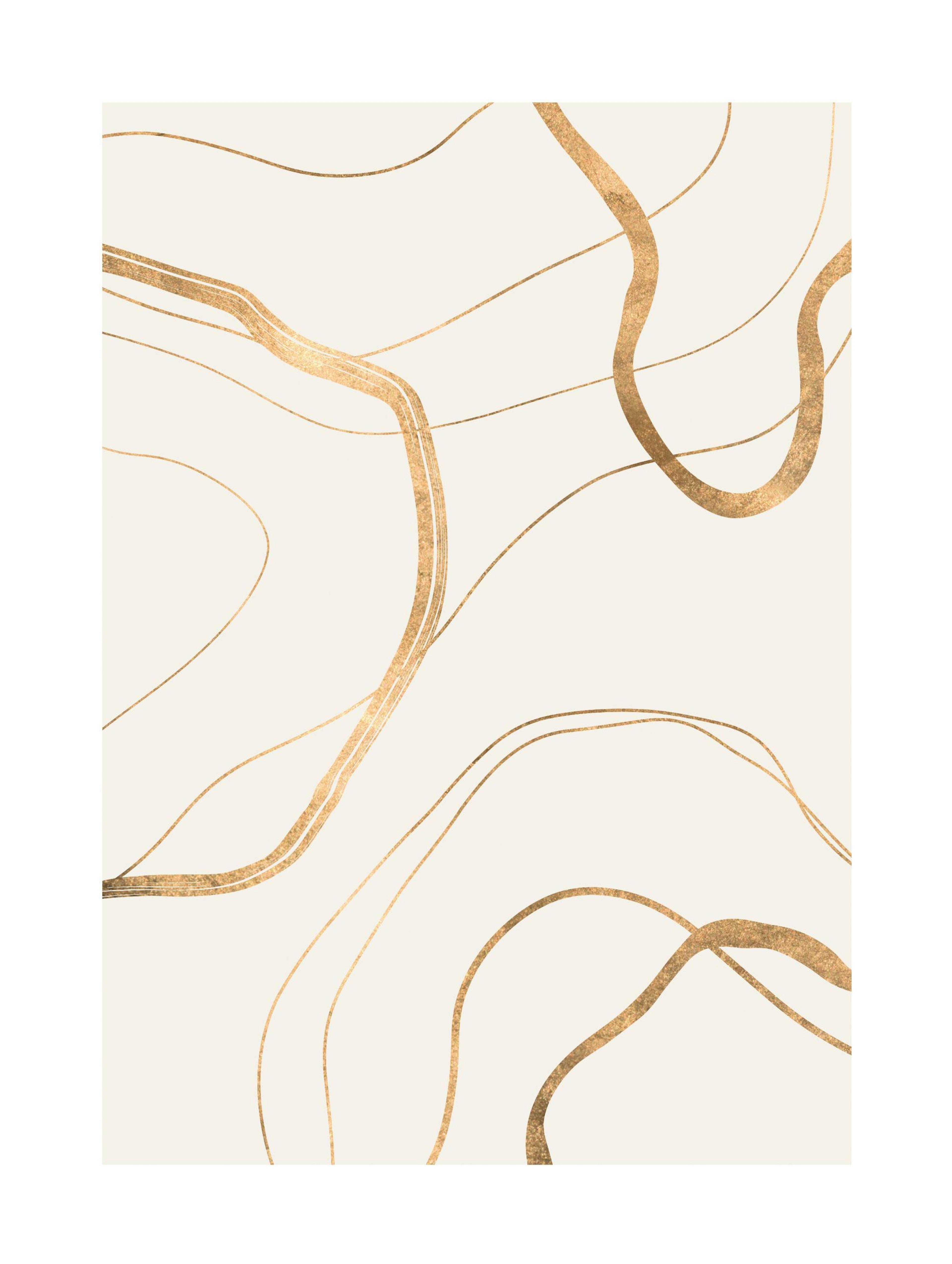 Golden Abstract Lines Poster thumbnail