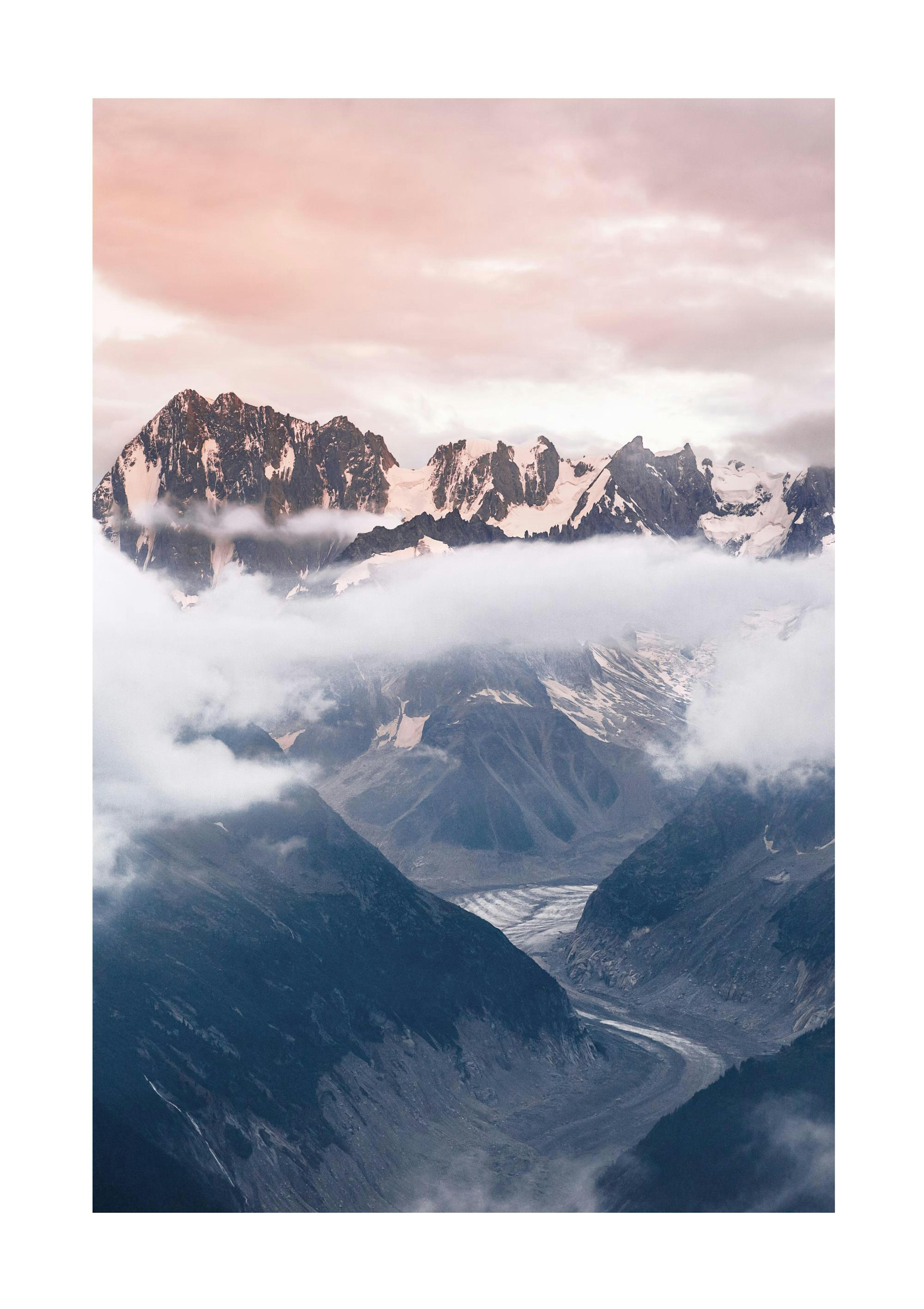 Sunset over Mont Blanc Poster thumbnail