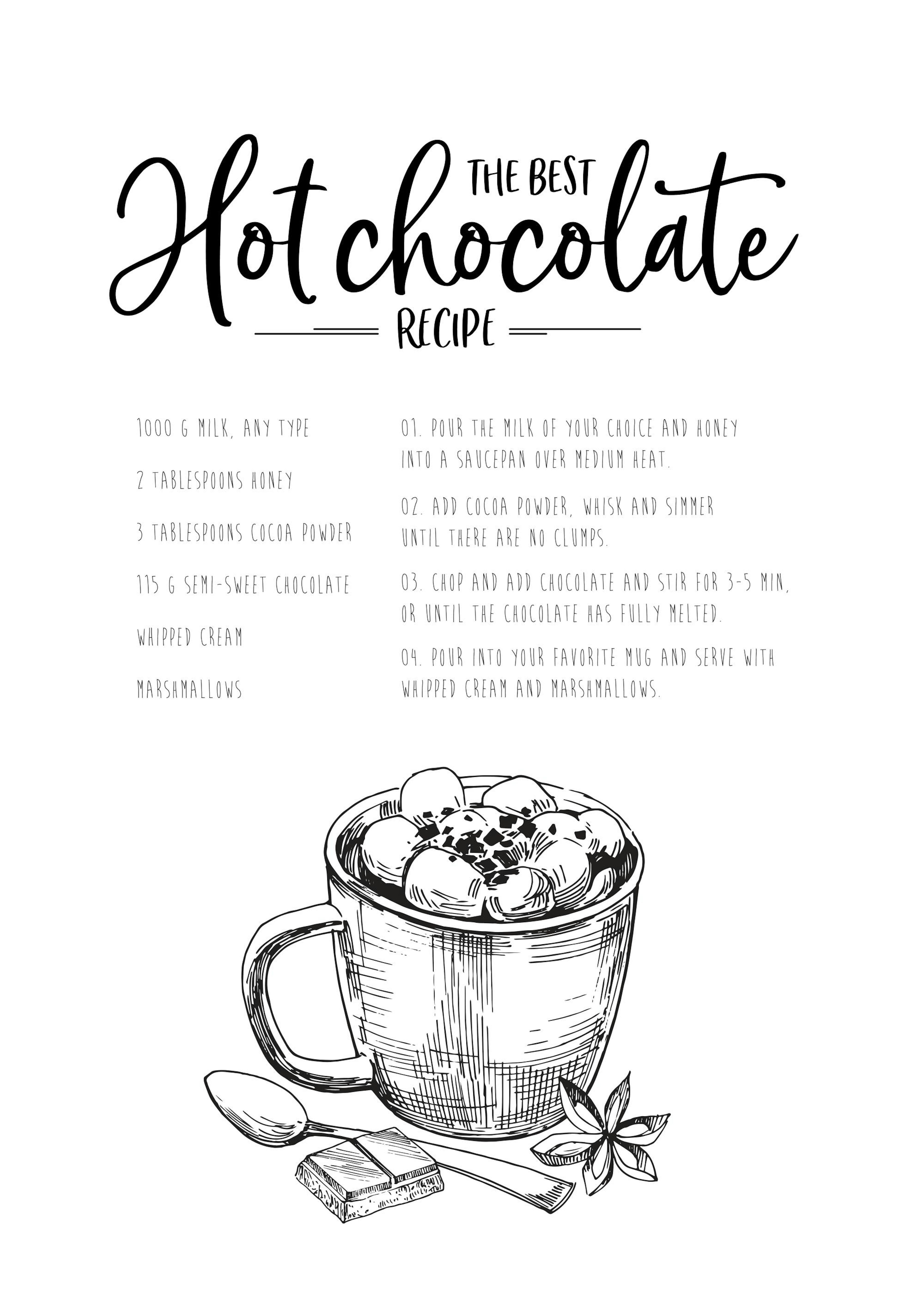 Hot Chocolate Recipe Poster 0