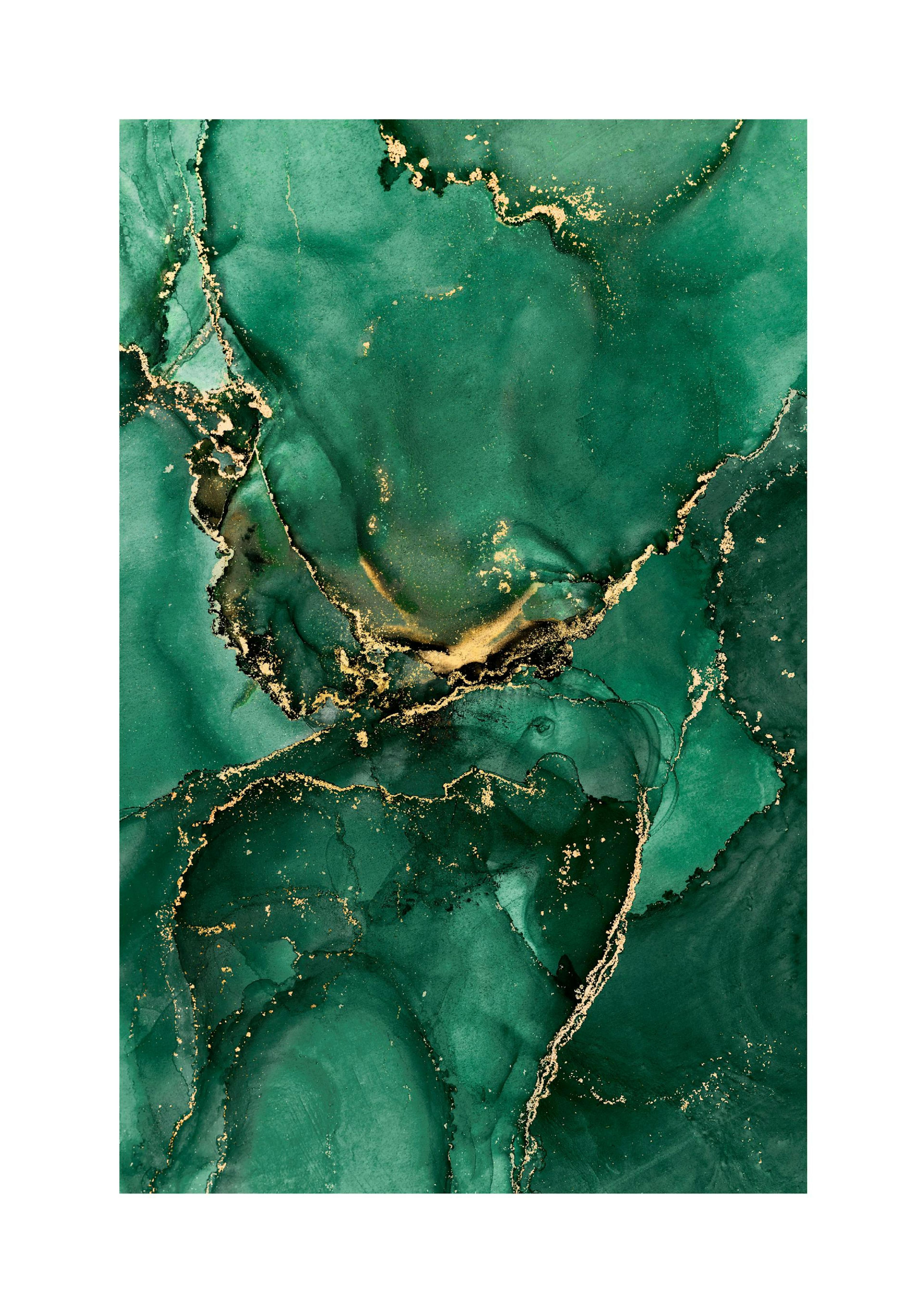 Poster Green Marble No2 0