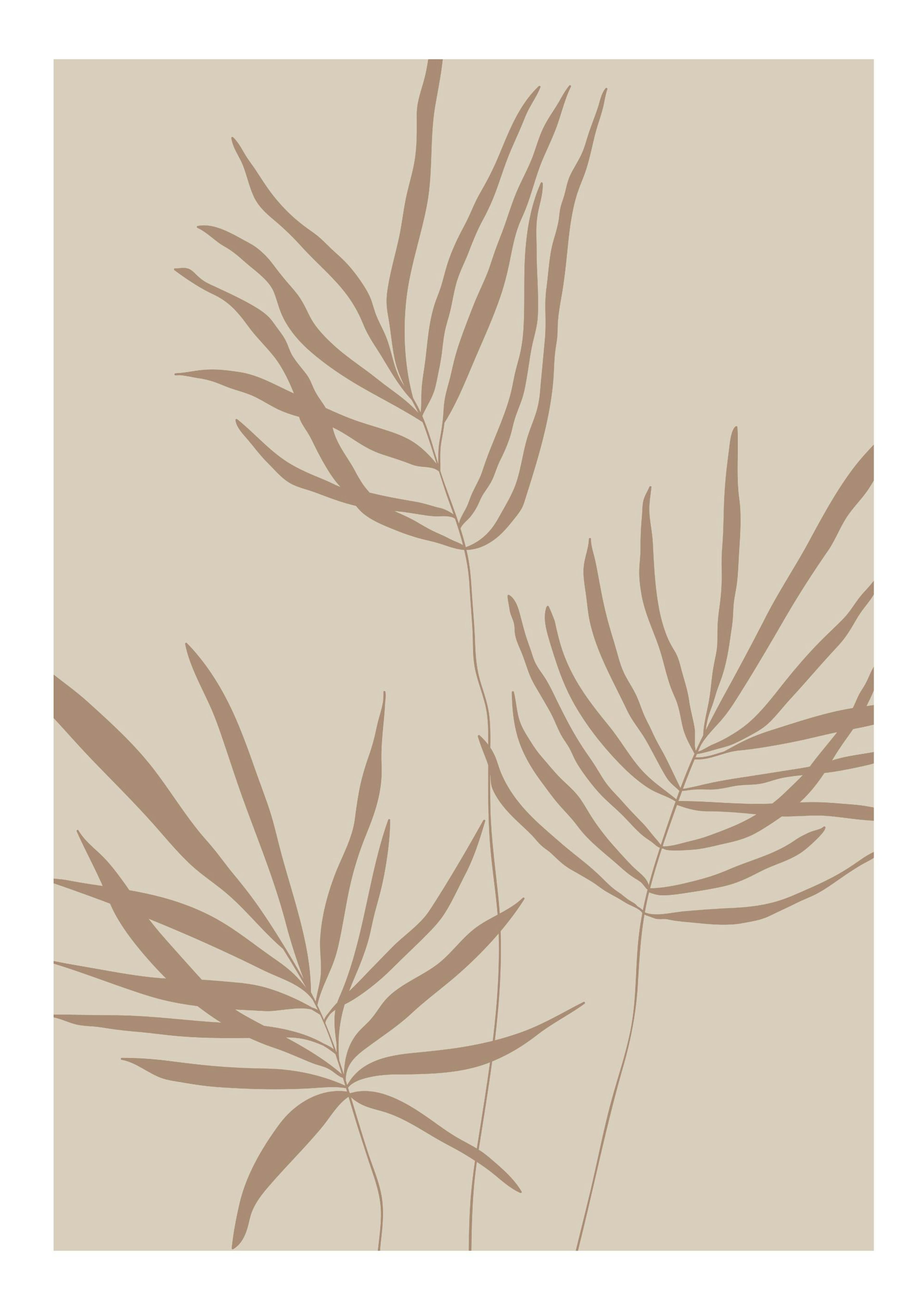 Beige Leaves No2 Poster 0