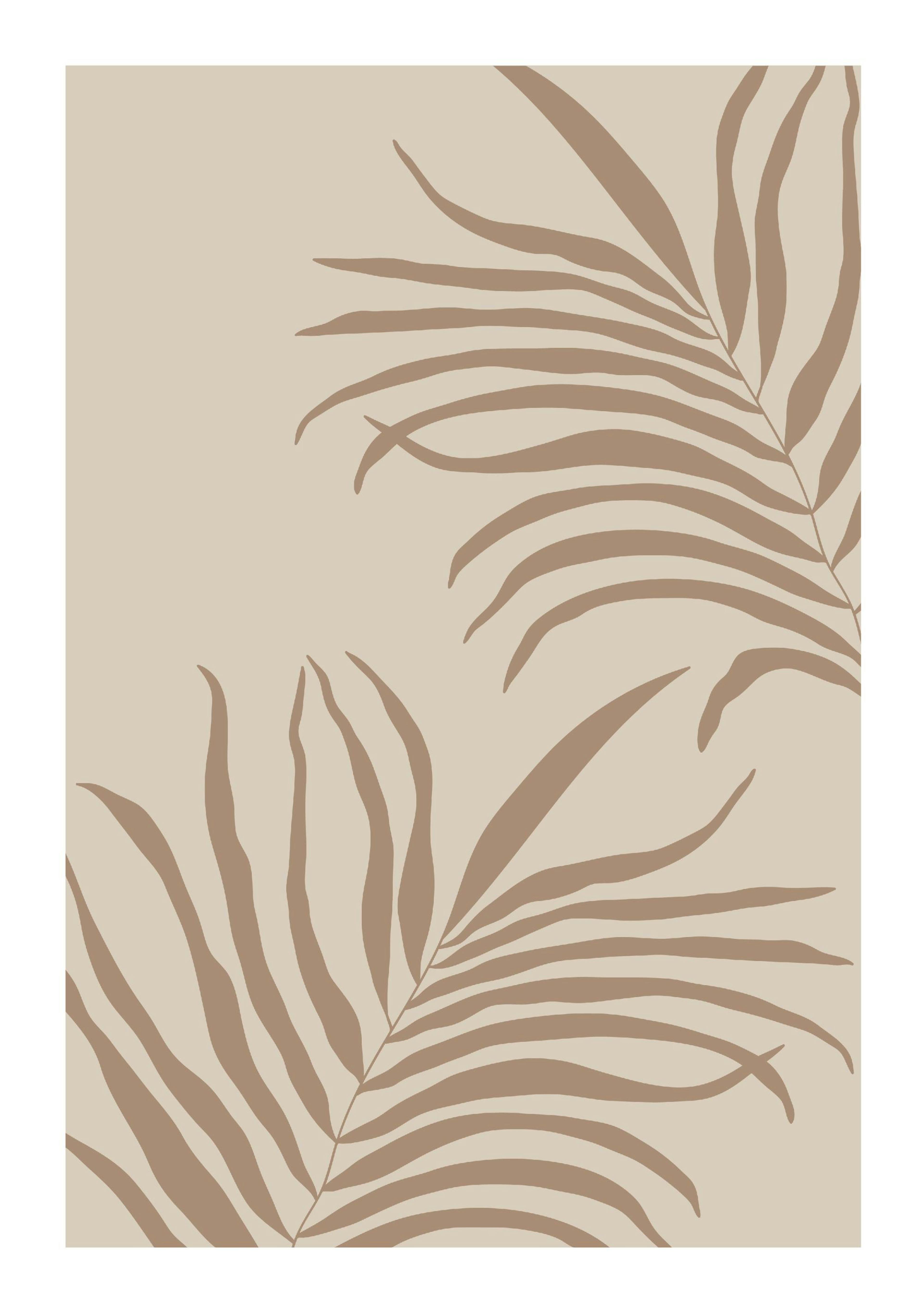 Feuilles Beige No1 Poster thumbnail