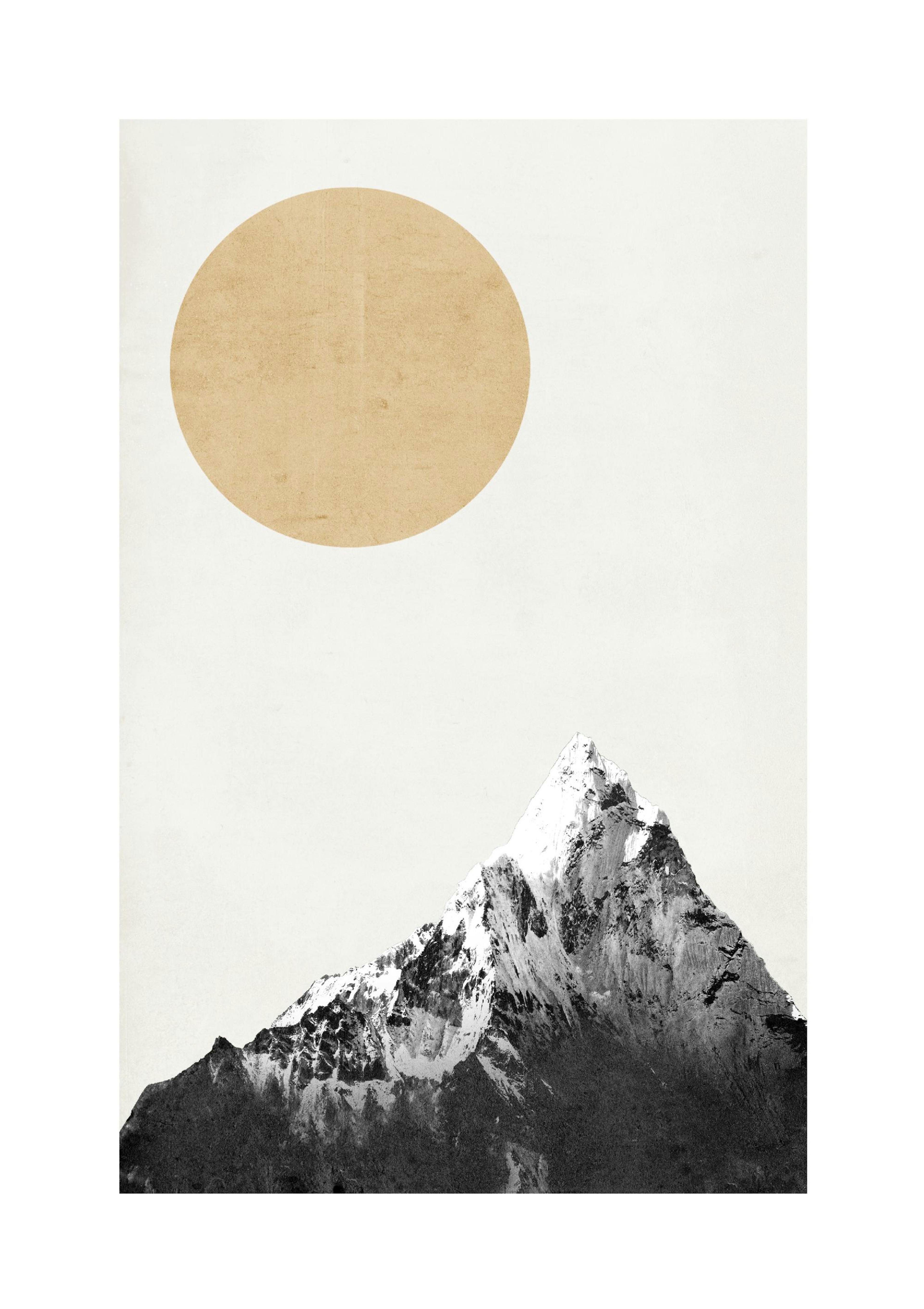 Golden Mountain Silhouette Poster thumbnail