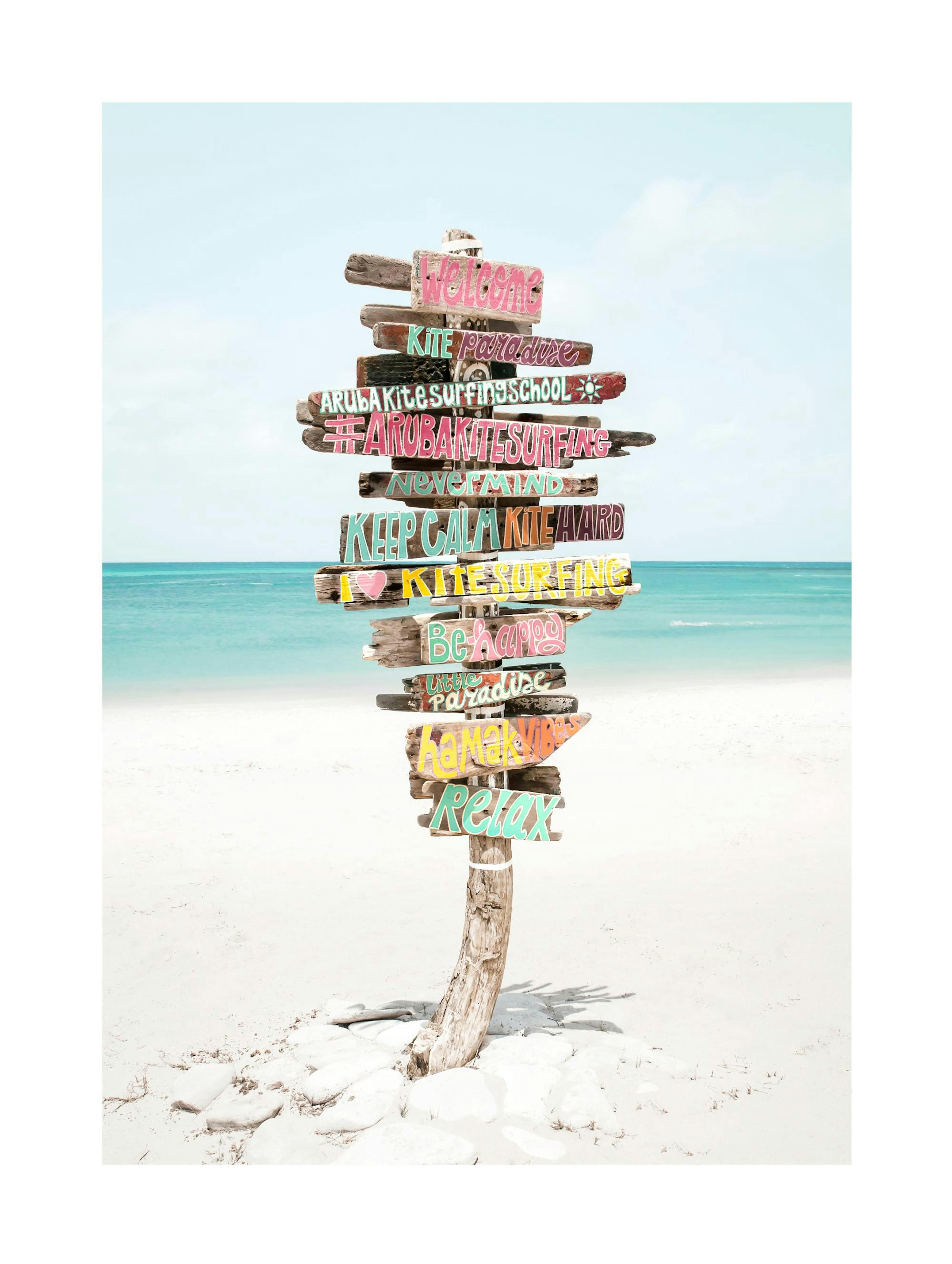 Panneaux sur la Plage Poster thumbnail