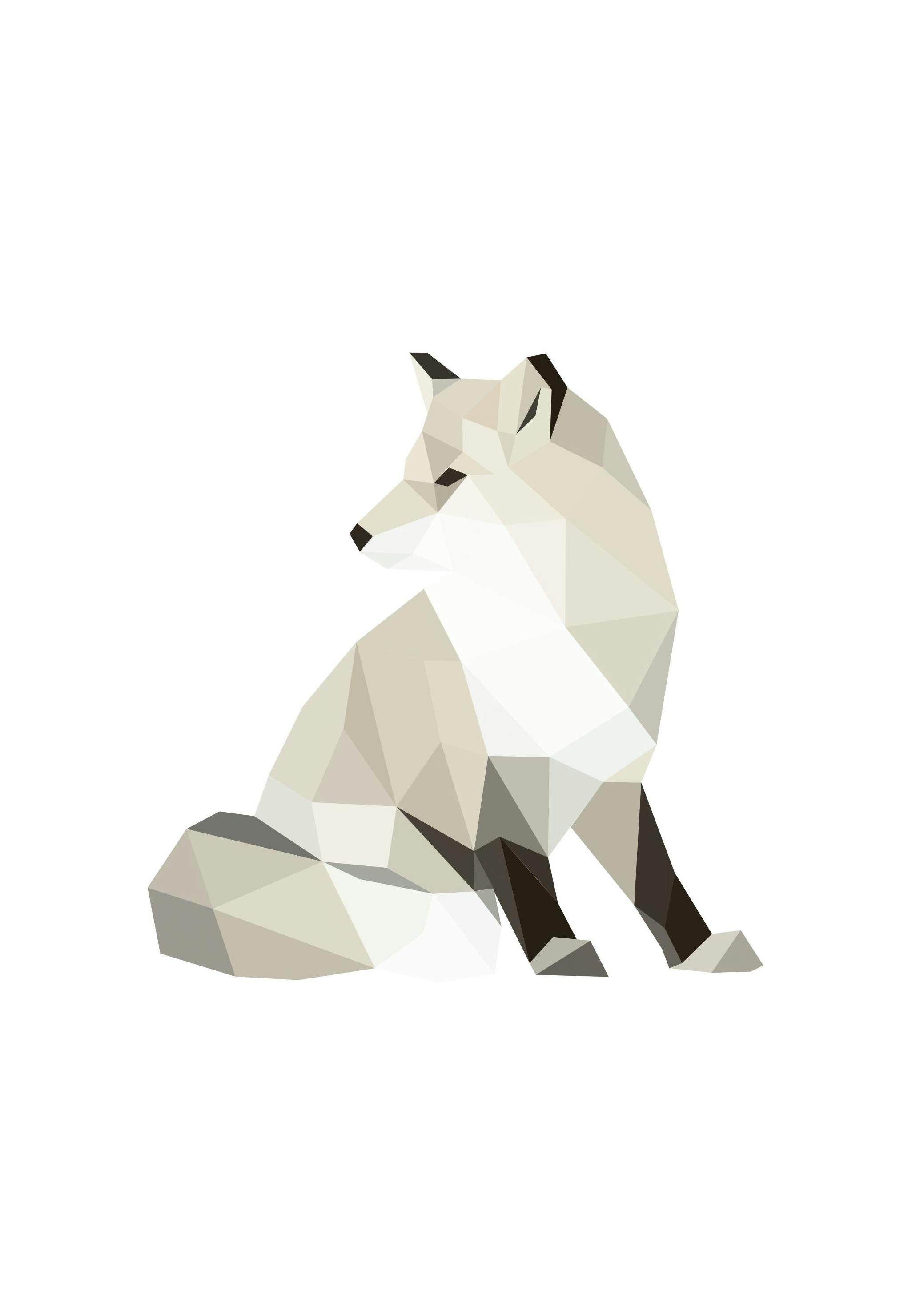 Prints Polygon Fox, Poster (30x40 cm) - Poster Store
