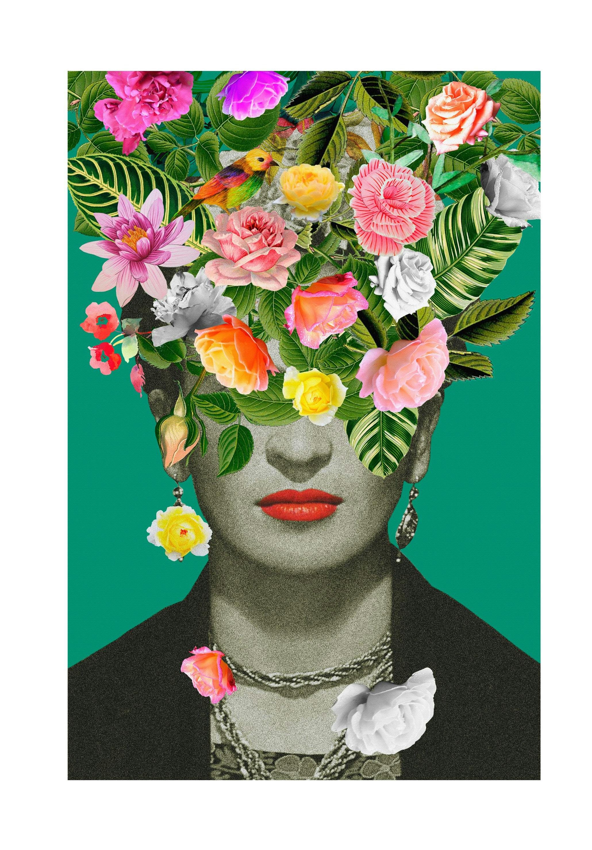Frida floral Poster (40x50 cm) - Poster Store