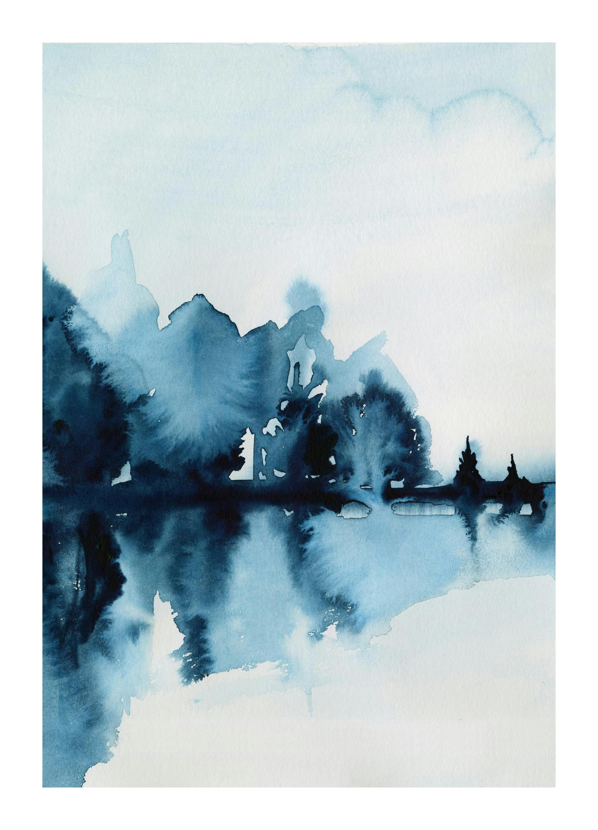Aquarel Reflectie Poster (50x70 cm) - Poster Store