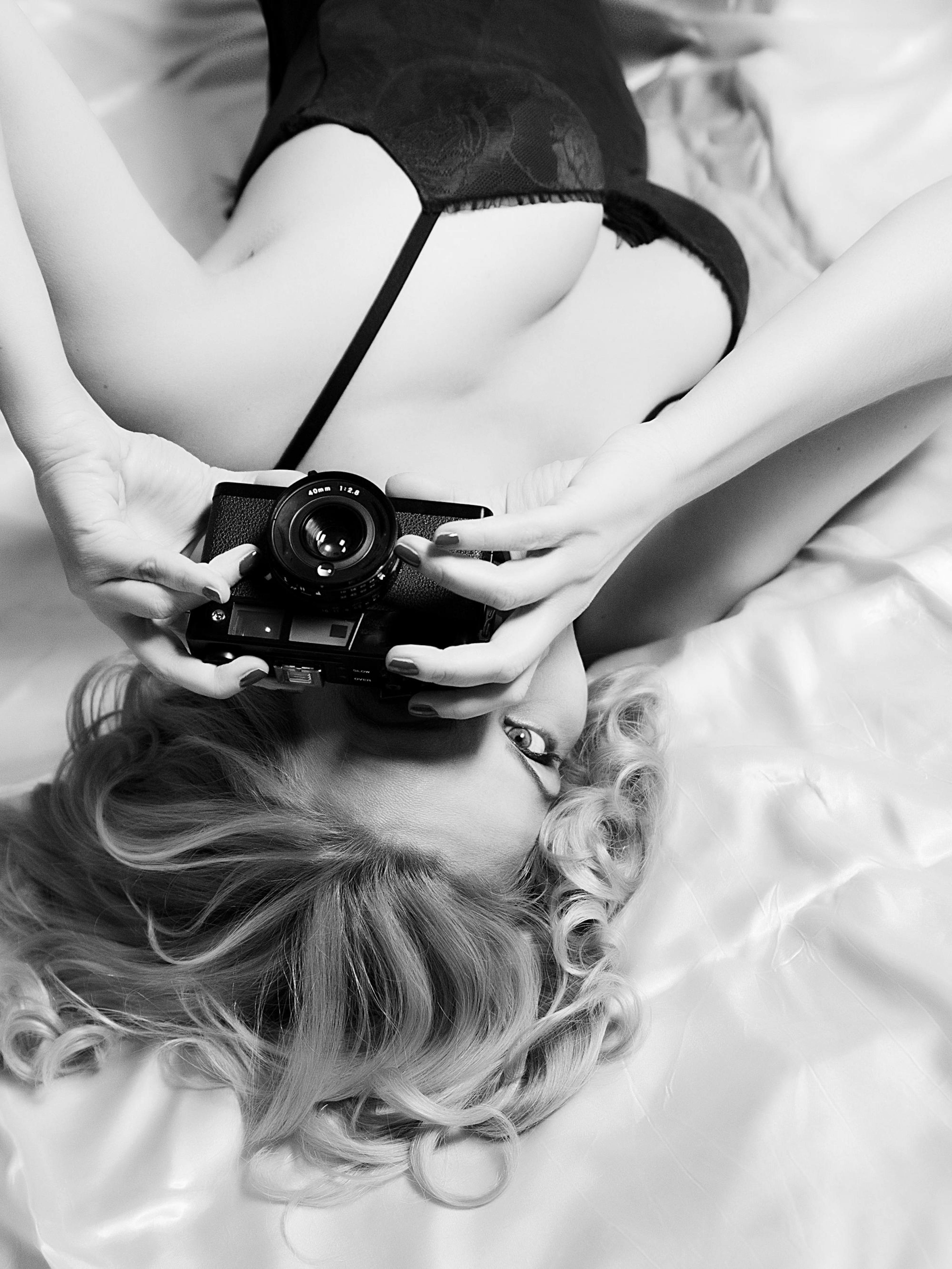 Vintage camera girl Poster thumbnail