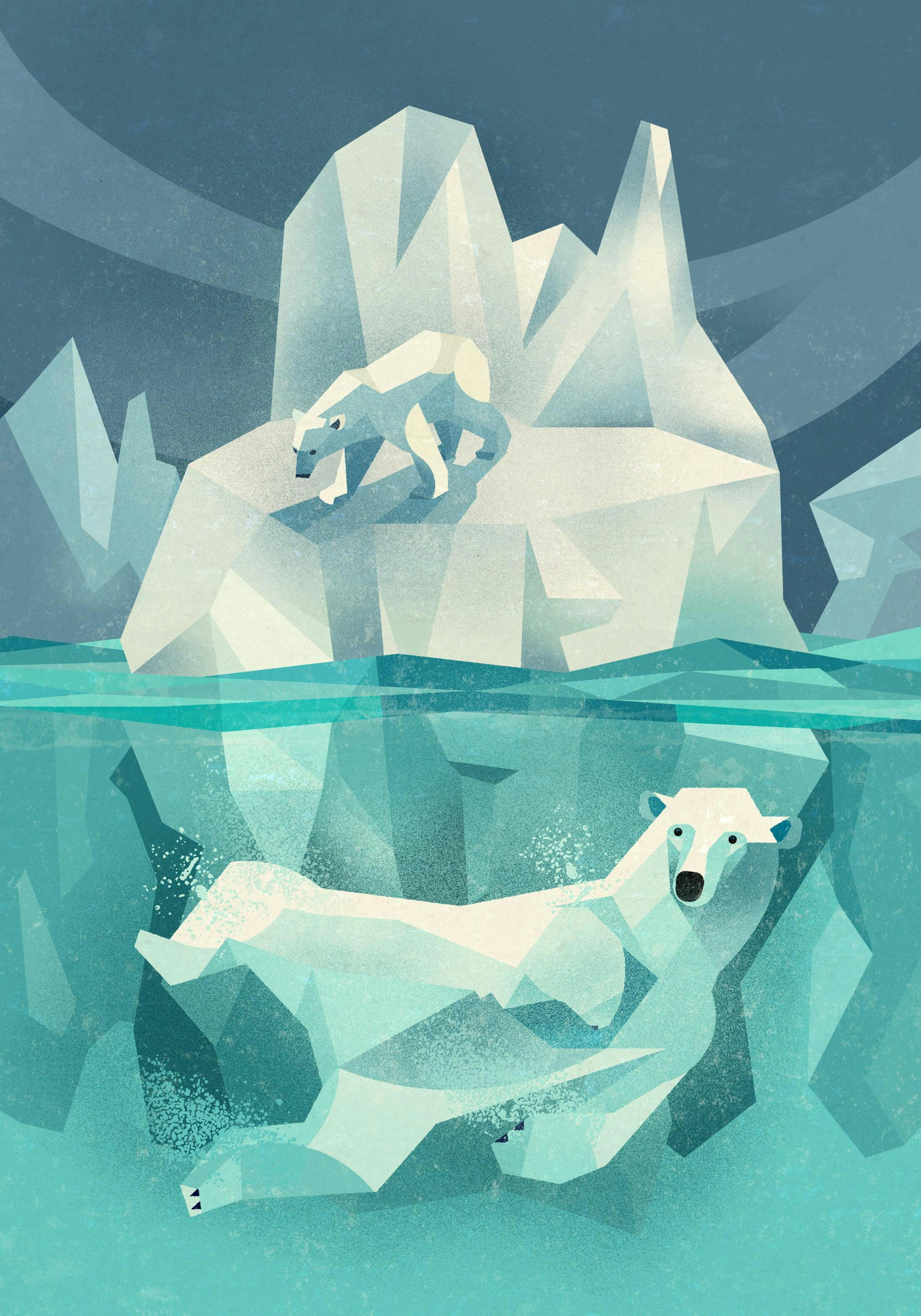 Oso Polar Vintage Póster thumbnail