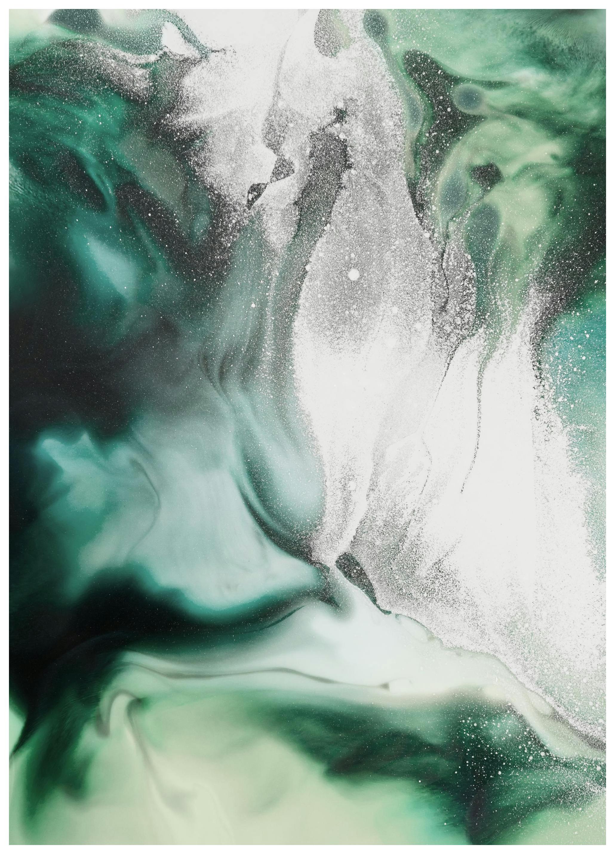 Abstrakcyjna zielona kompozycja Plakat (30x40 cm) - Poster Store
