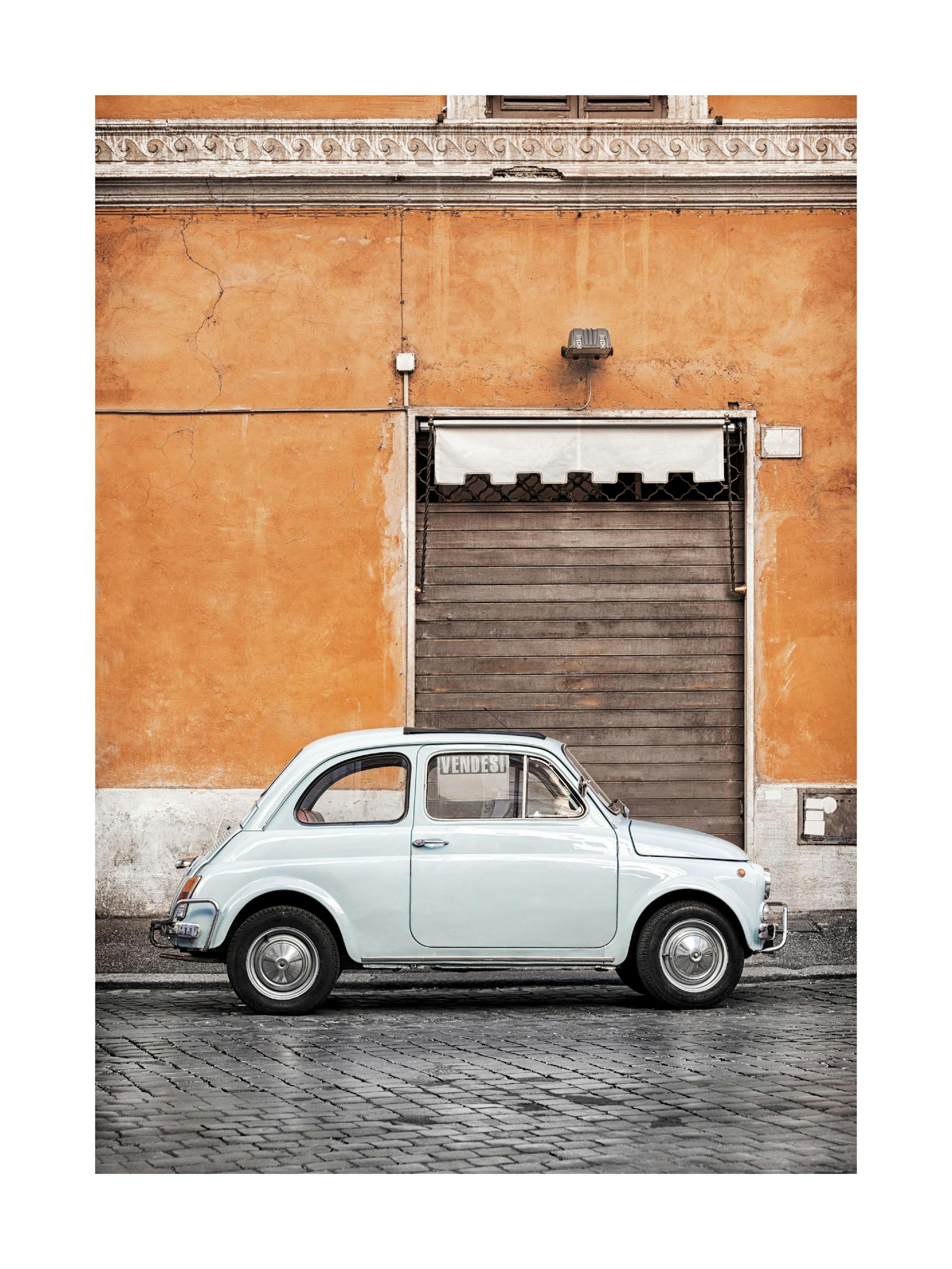Vintage Car in Rome Poster thumbnail