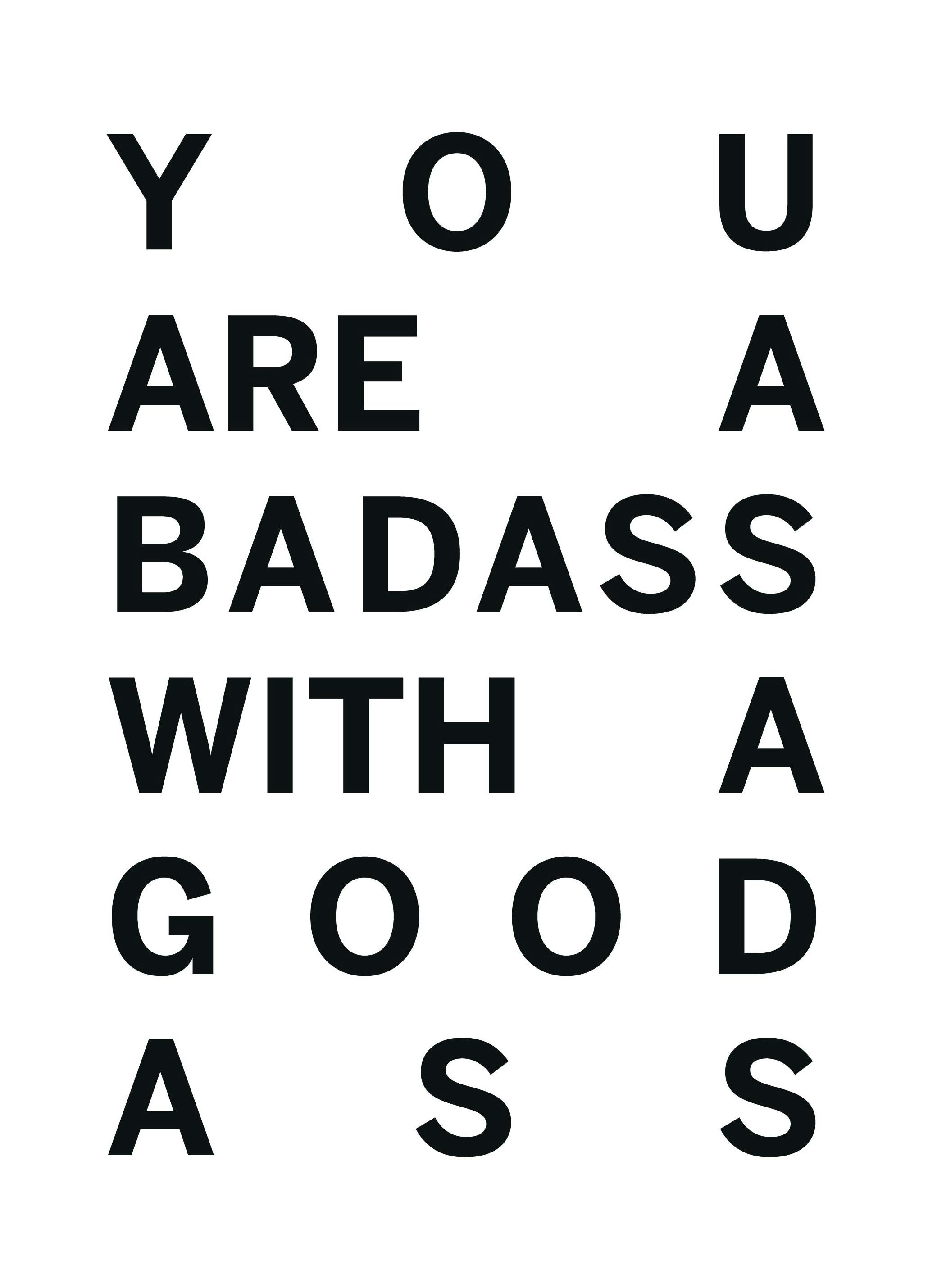 Badass med schysst rumpa Poster (21x30 cm) - Poster Store