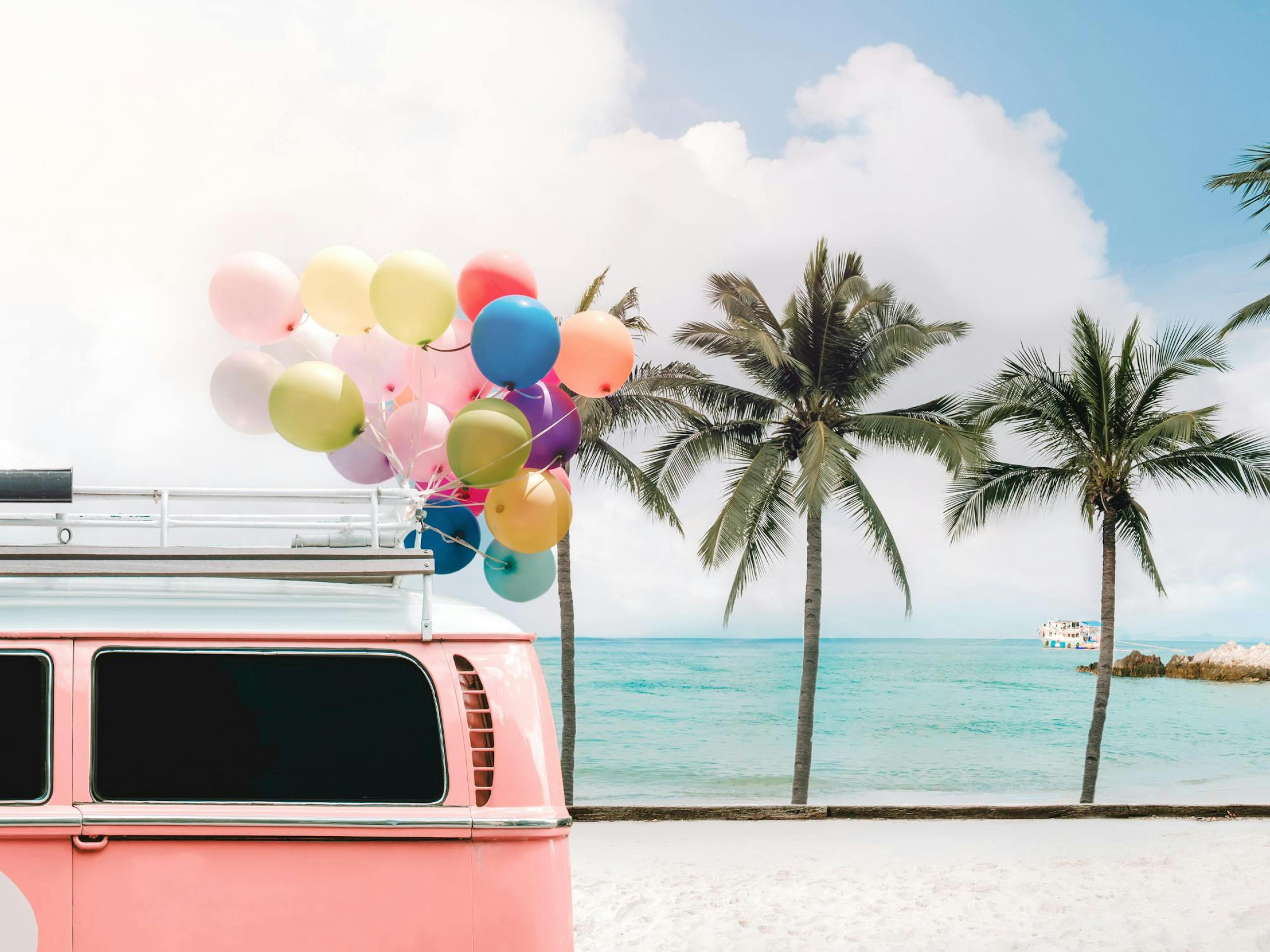 Pink Surfers Van Poster thumbnail