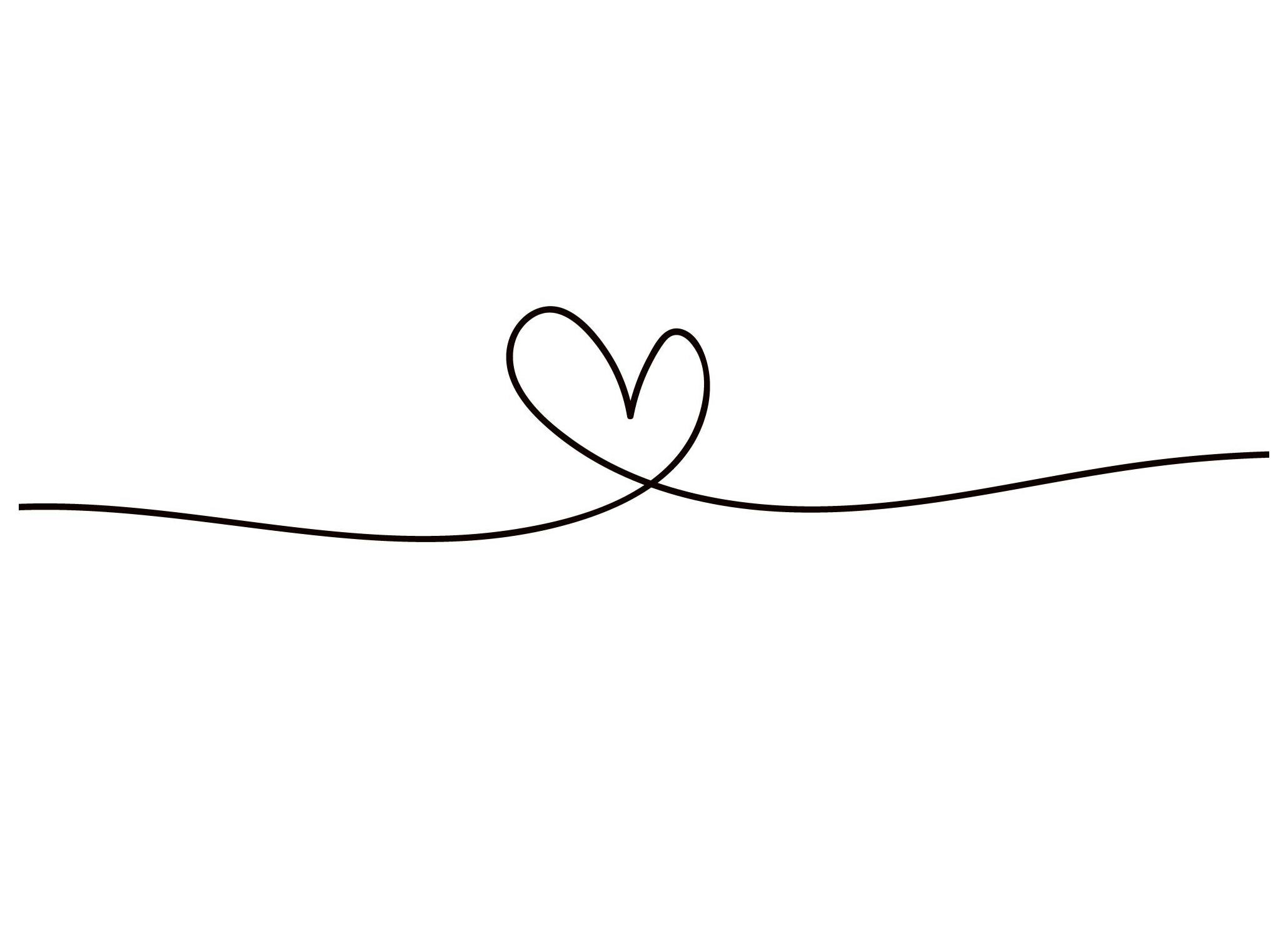 Line Heart Poster (40x50 cm) - Poster Store
