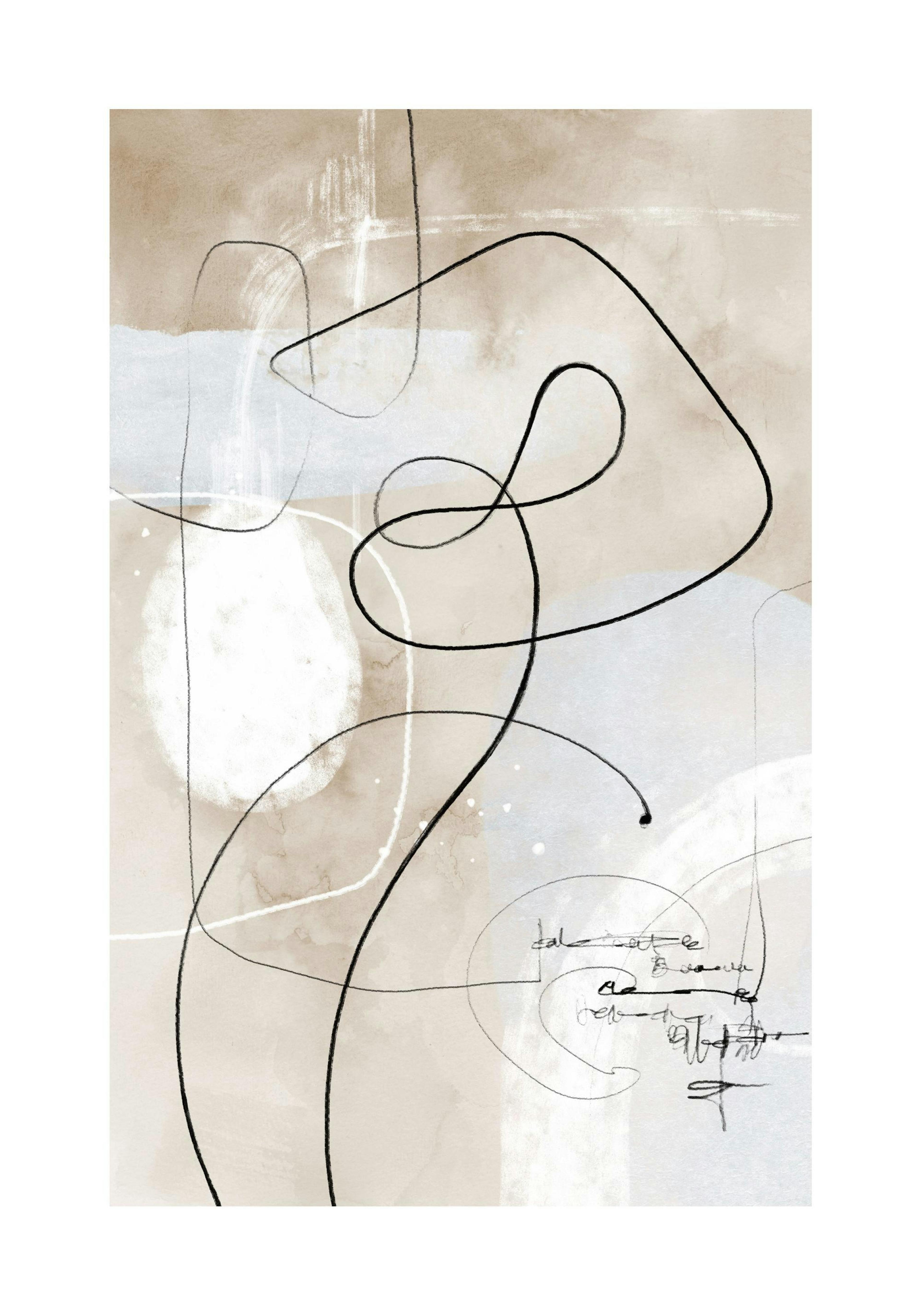 Soft Abstract Lines No1 Poster thumbnail