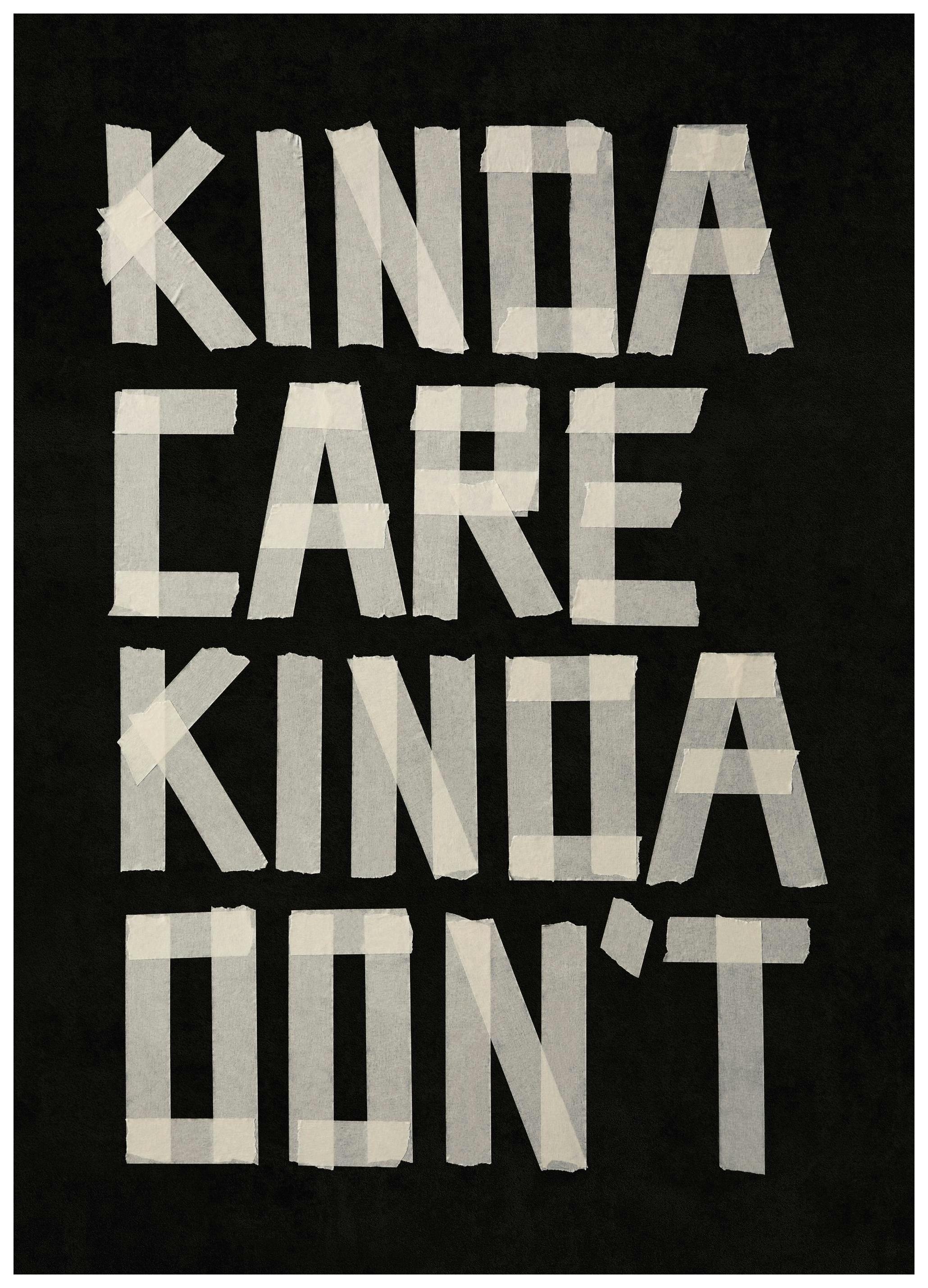 Prints Kinda Care, Kinda Don't Poster (50x70 cm) - Poster Store