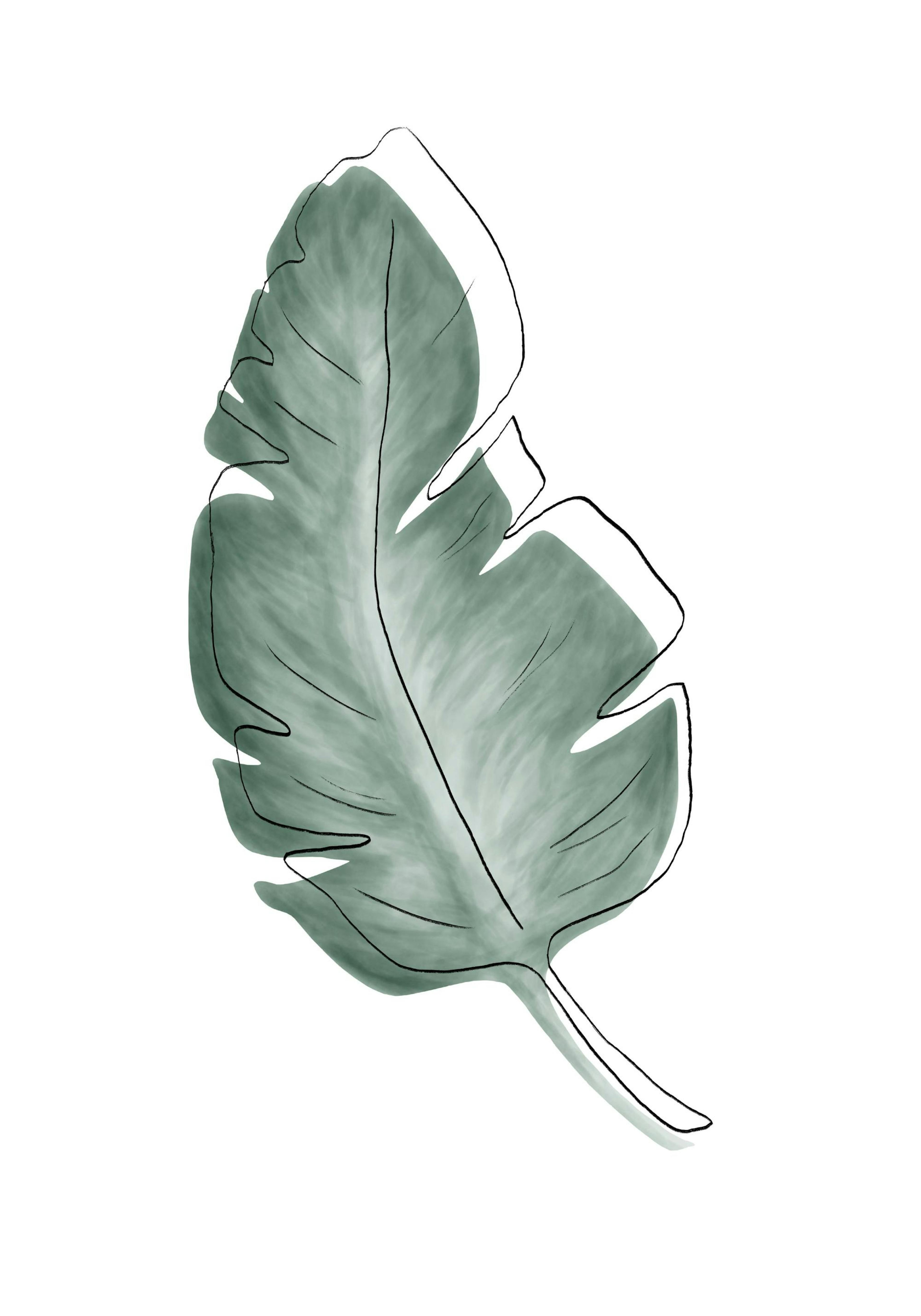Watercolor Leaves No1 Poster thumbnail