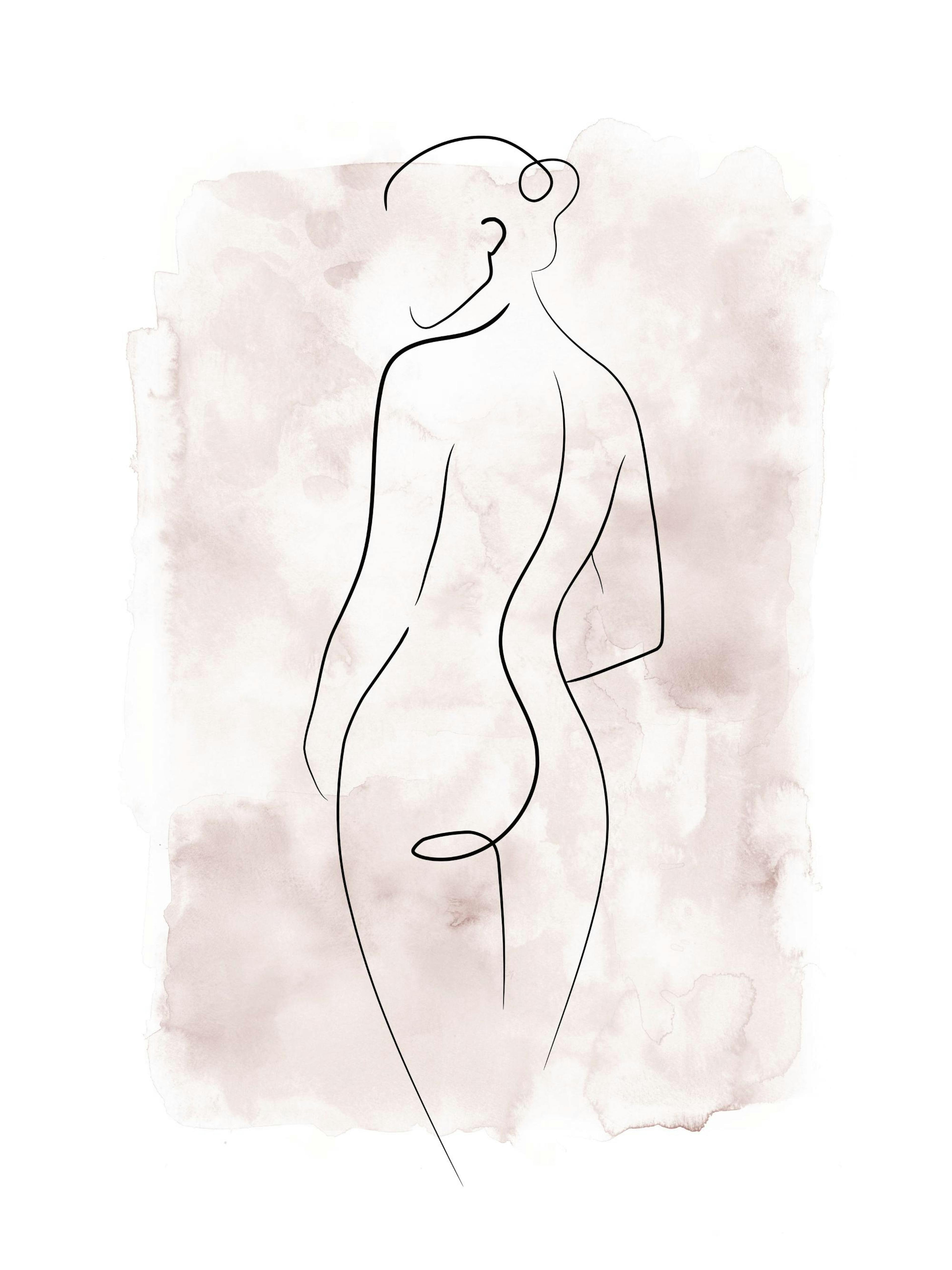 Watercolor Body Lines No1 Print thumbnail