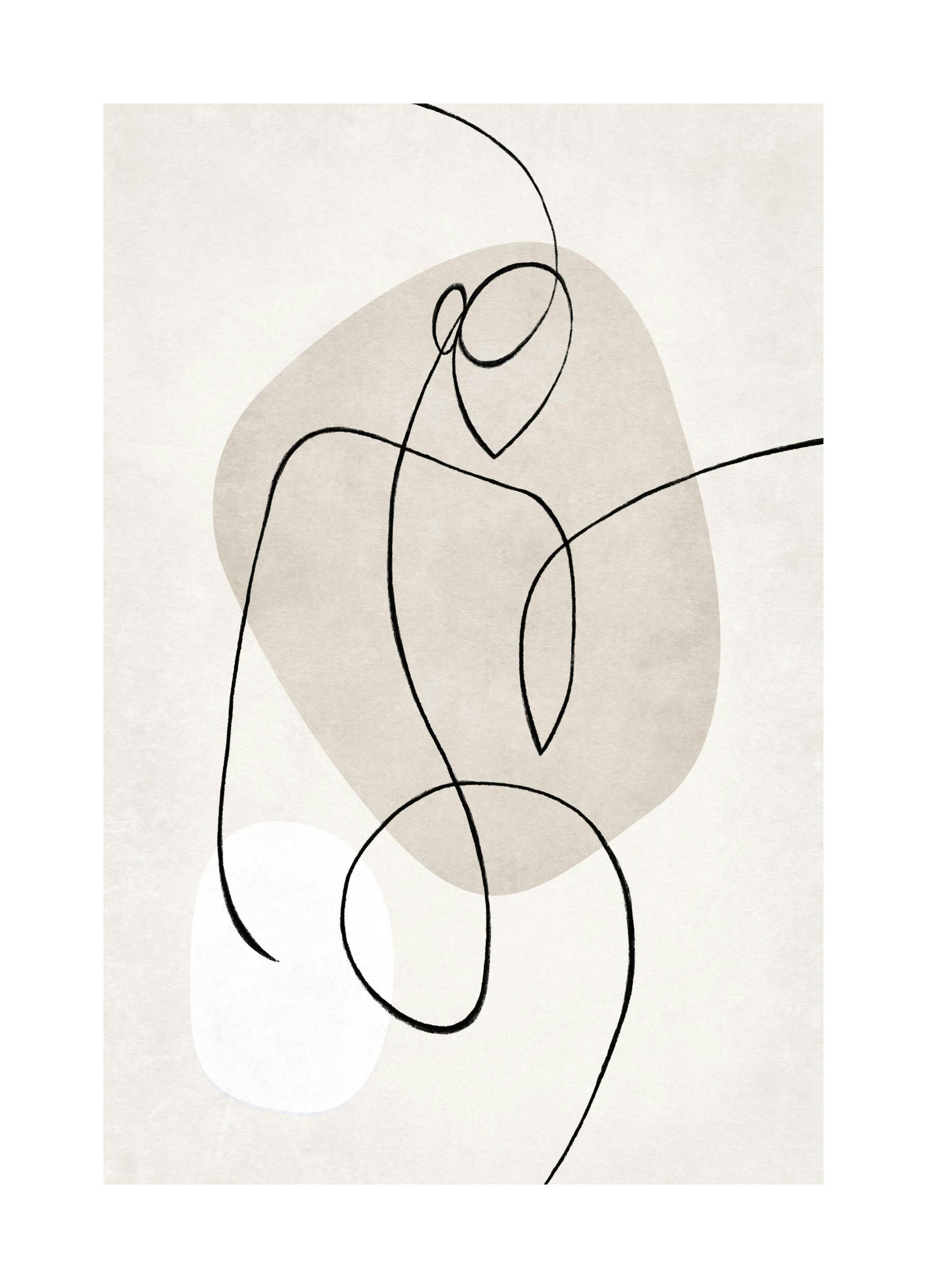 Artful Lines No2 Poster (70x100 cm) - Poster Store
