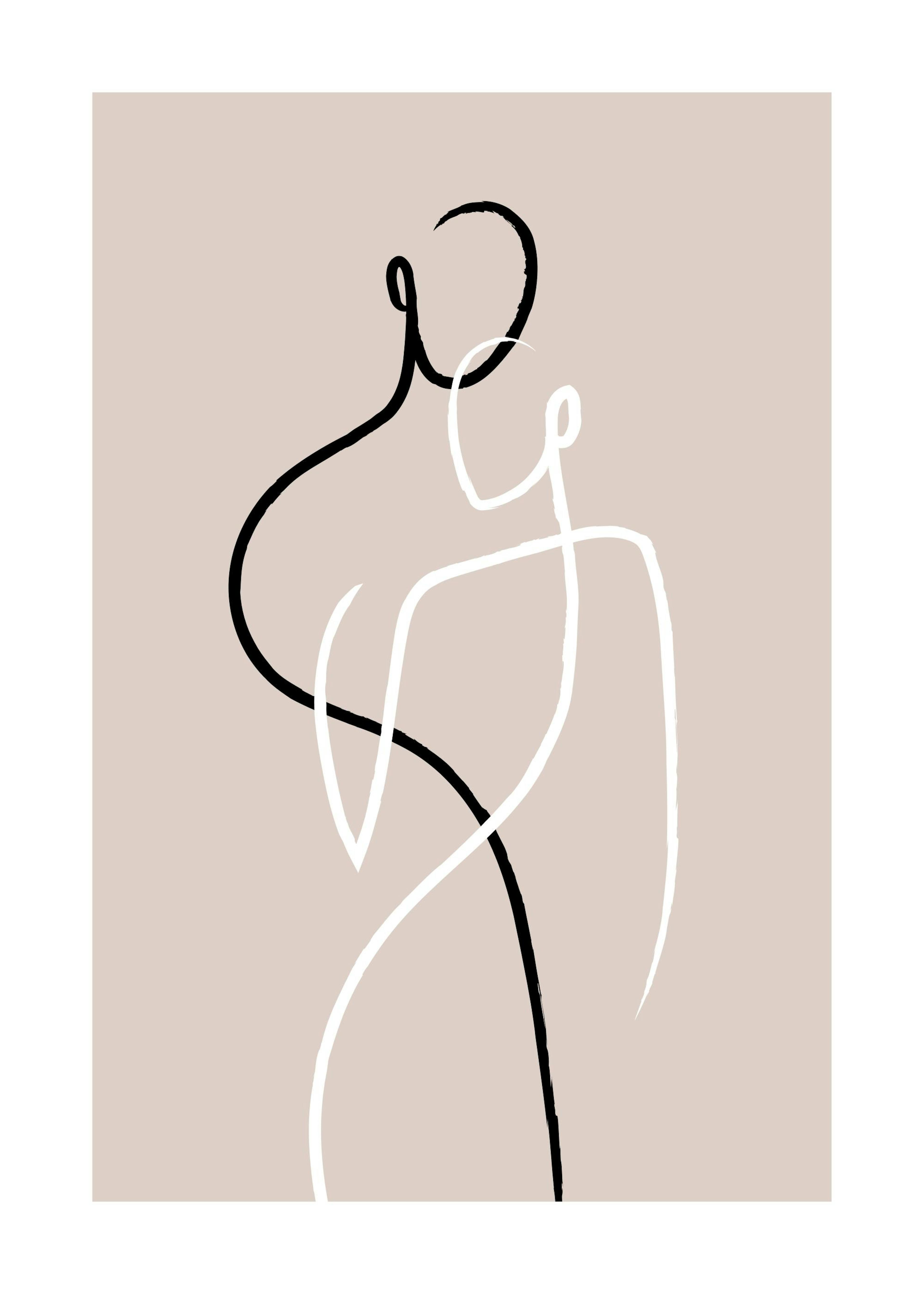 Czarno-białe linie nr 2 Plakat 0