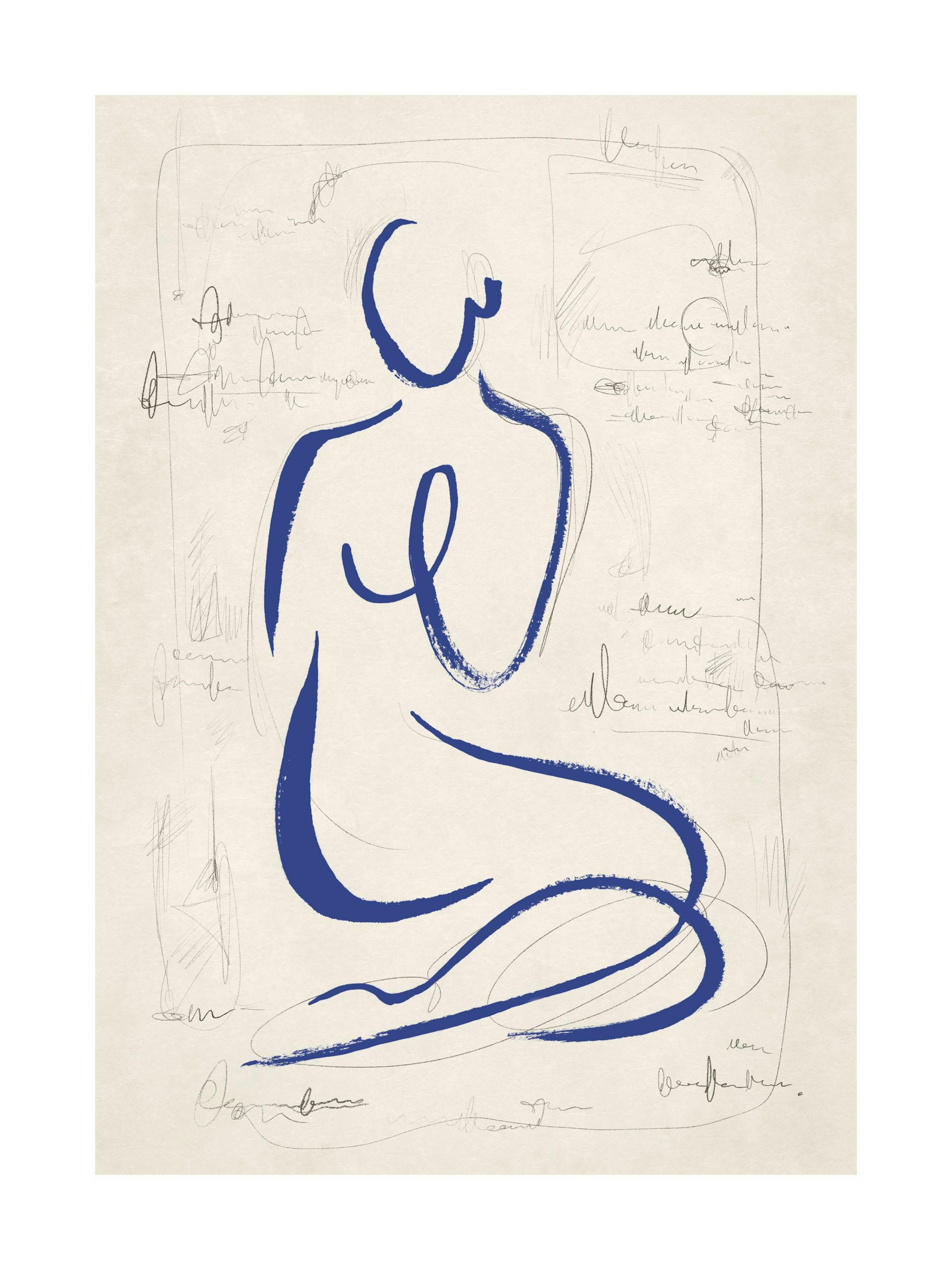 Blue Sketch No1 Poster thumbnail