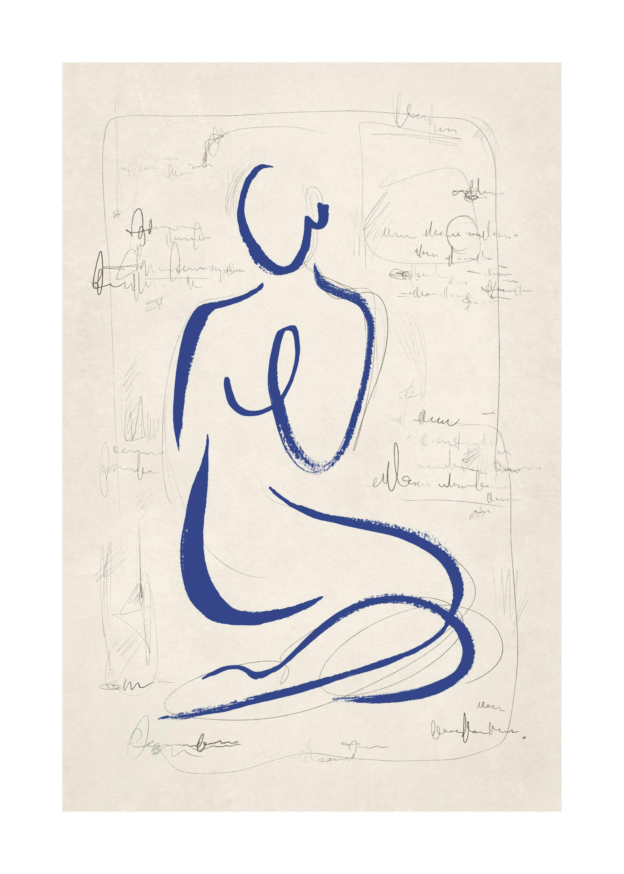 Esquisse Bleue No1 Poster 0