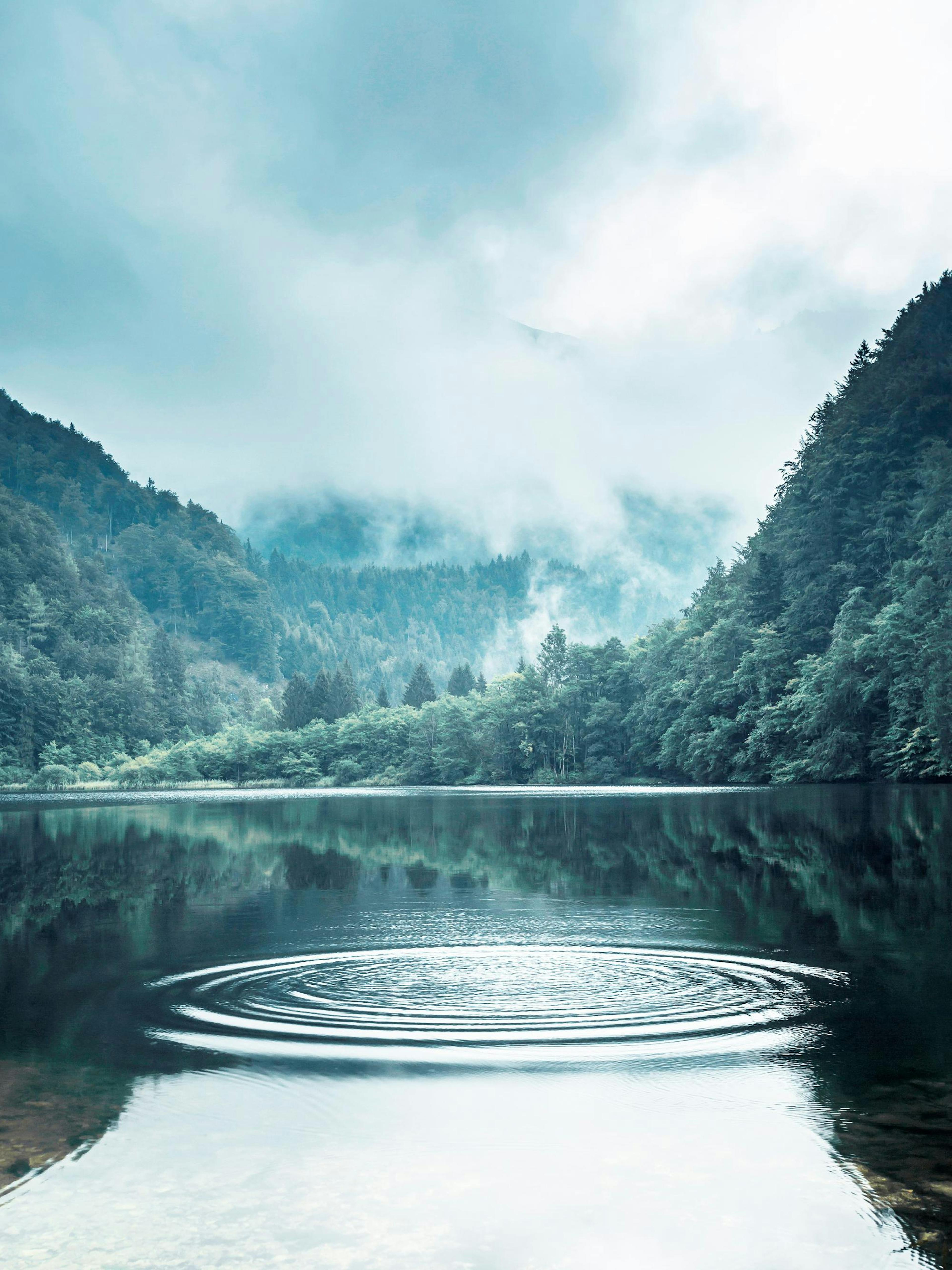 Cloudy Lake Day Poster thumbnail