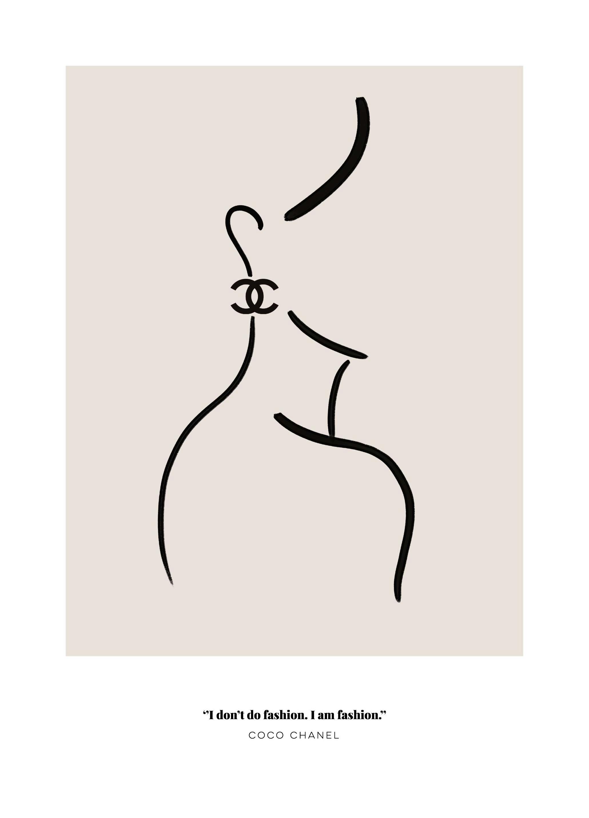 I am Fashion Illustratie Poster (21x30 cm) - Poster Store