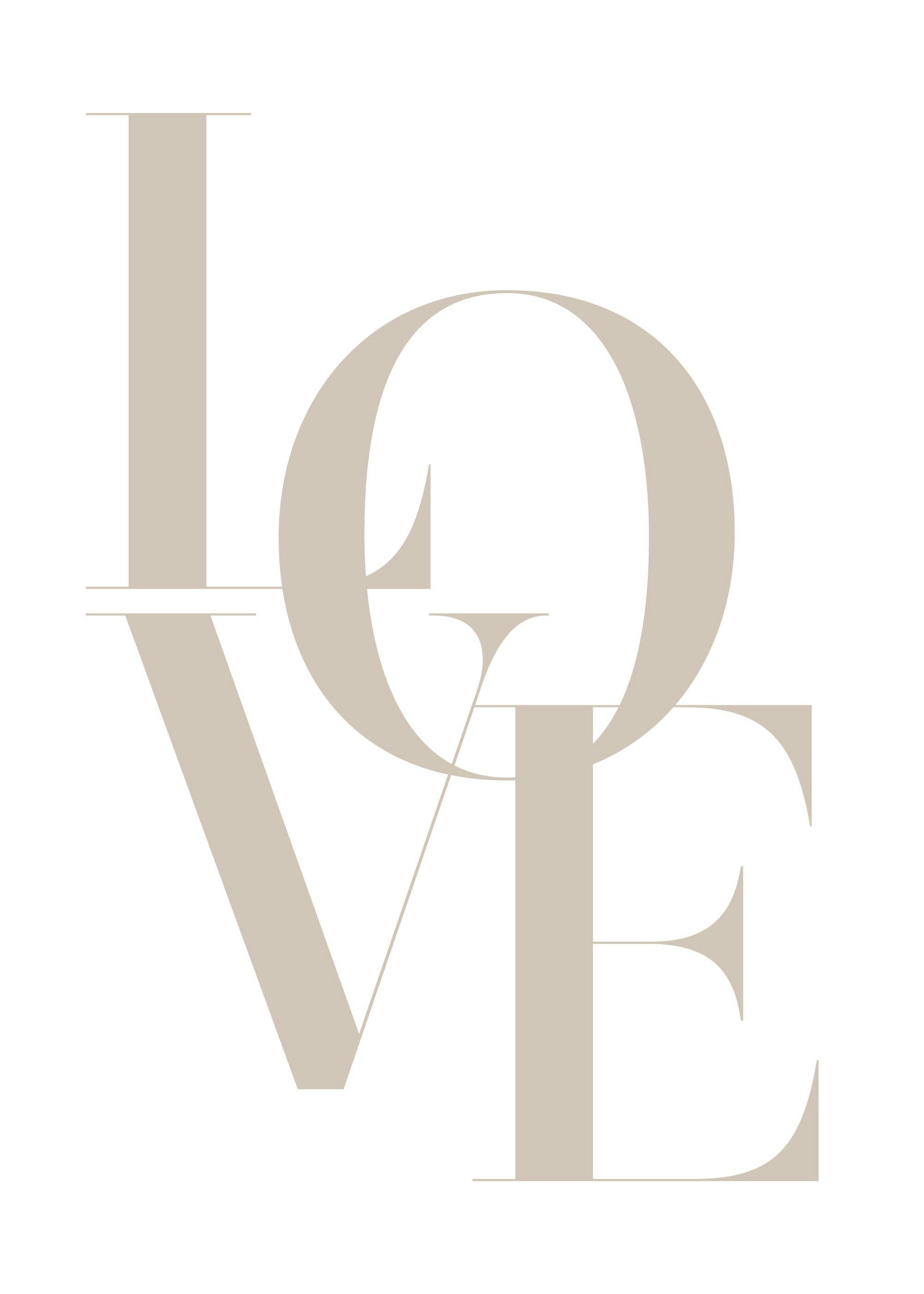 Love Beige Poster 0