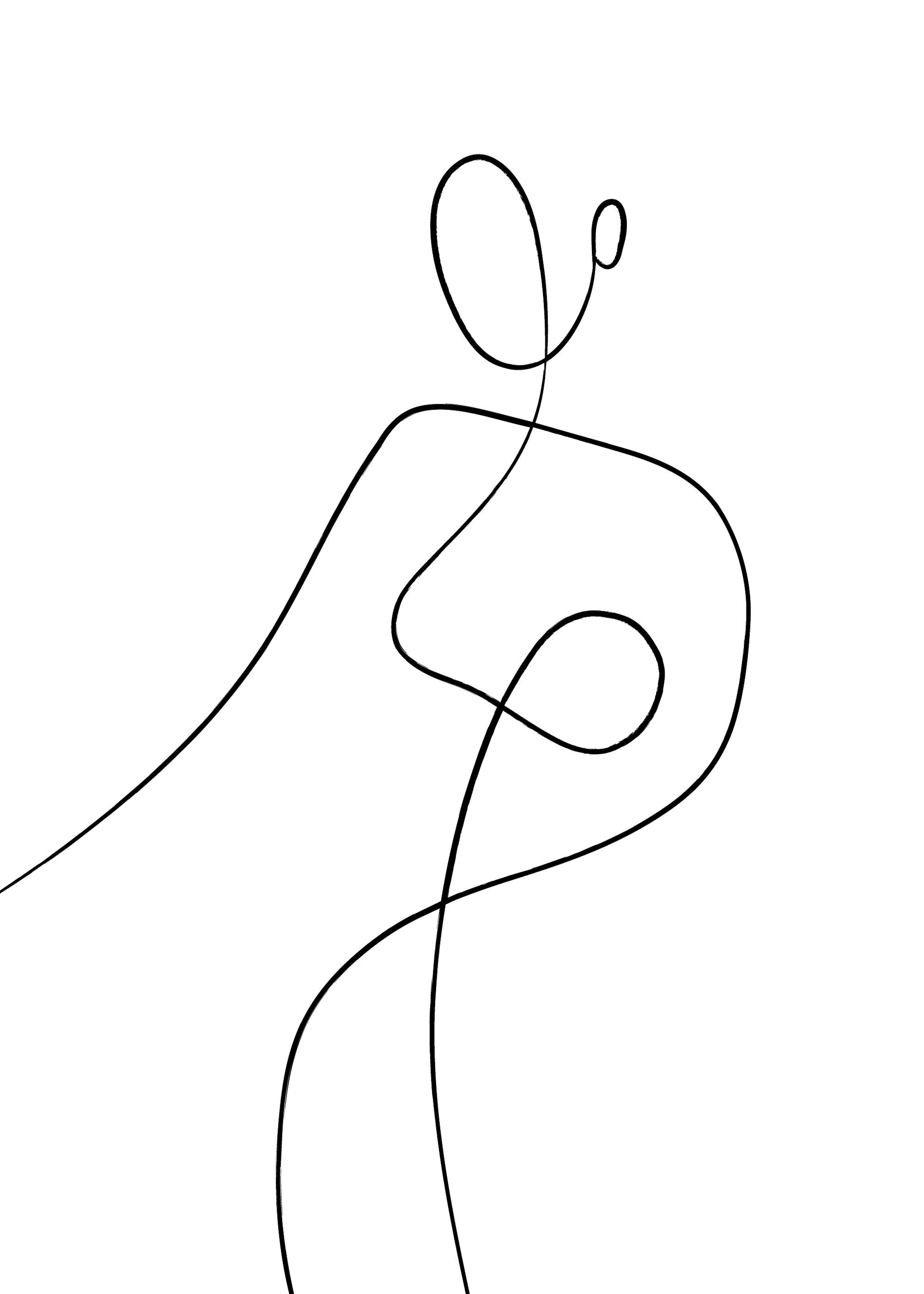 Couple Art Linéaire N°2 Poster thumbnail