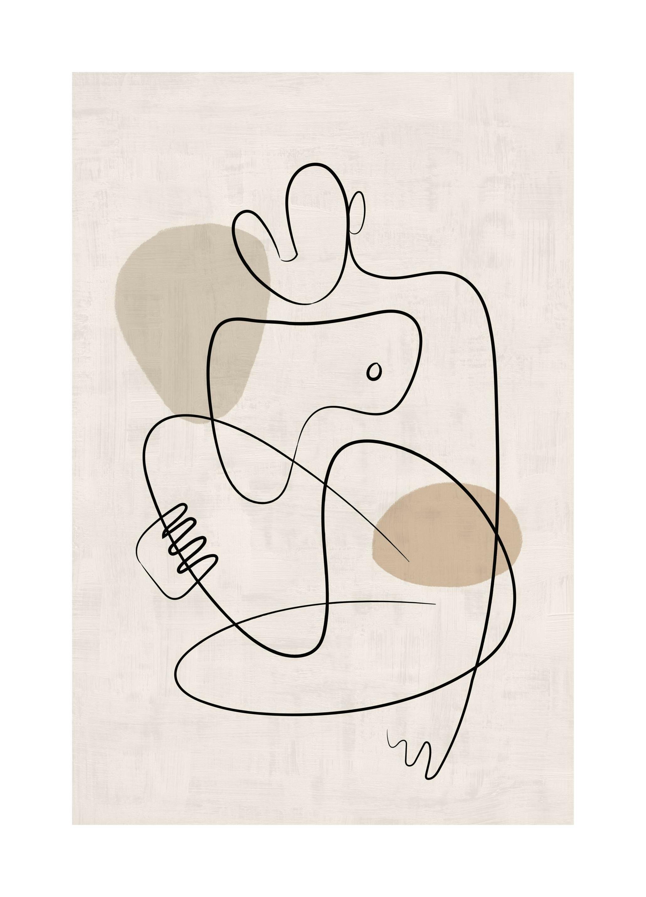 Line Art Figuren No2 Poster (50x70 cm) - Poster Store