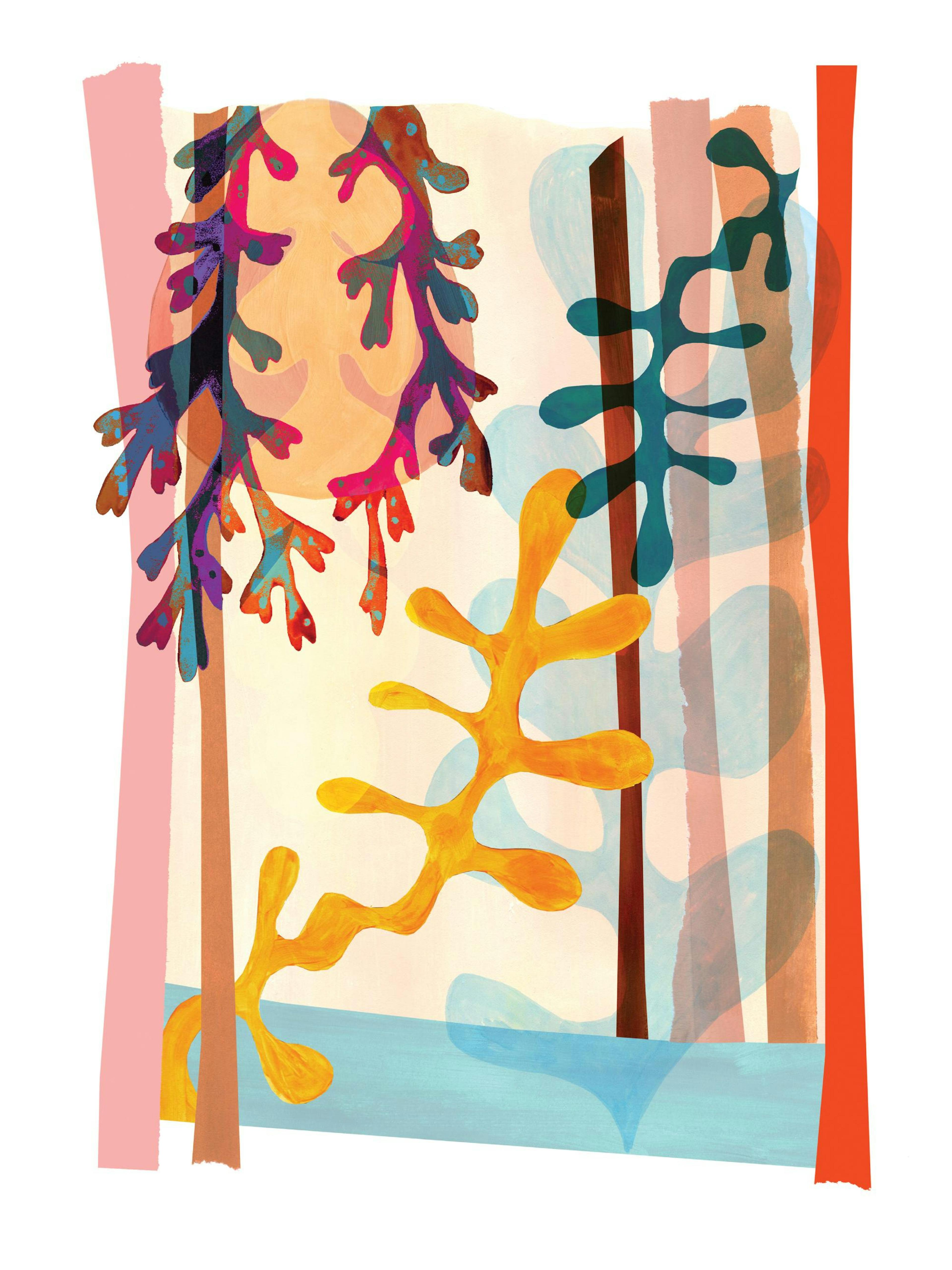 Formas Abstractas de Algas Póster thumbnail