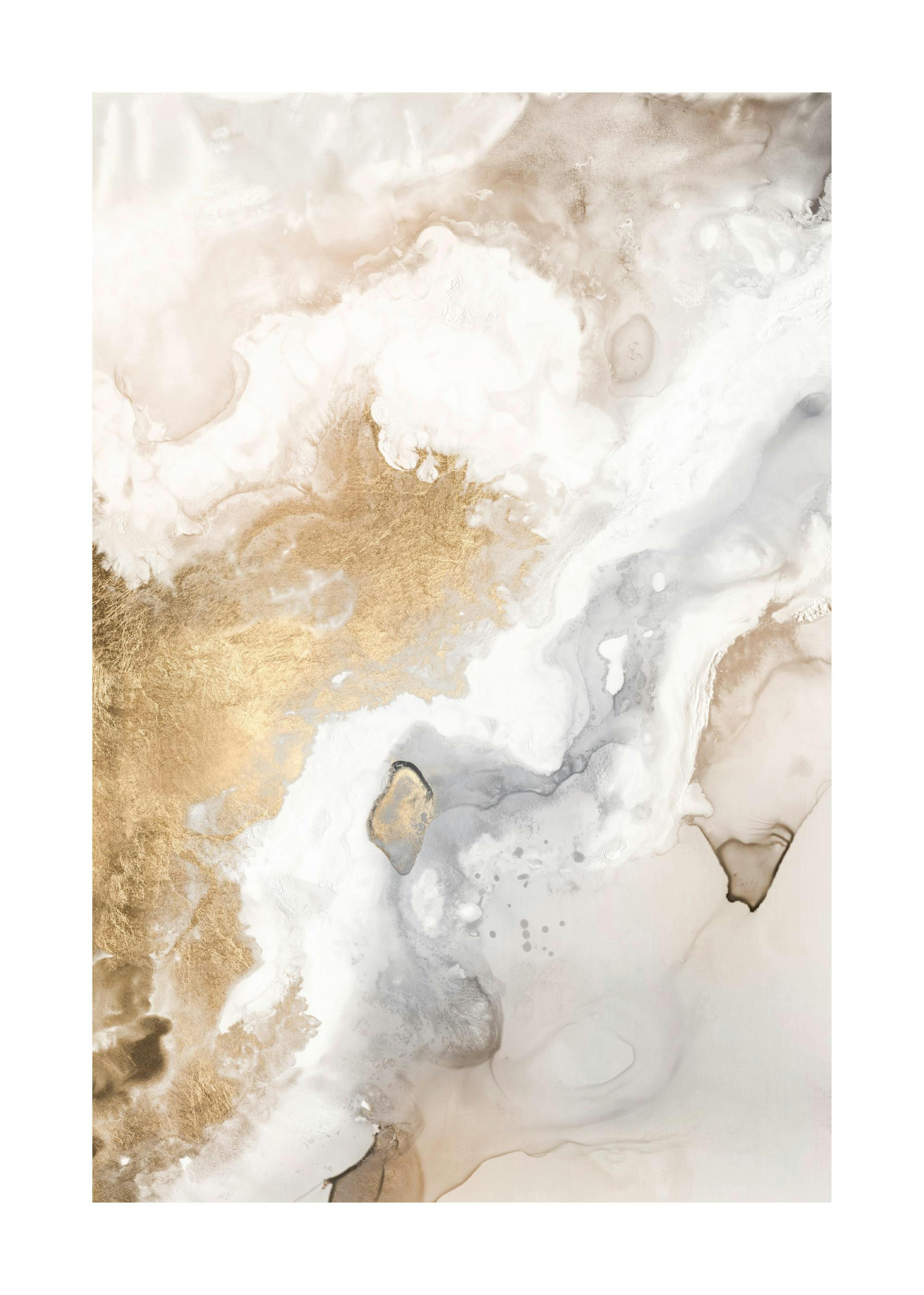 Beige Golden Flow No1 Poster 0