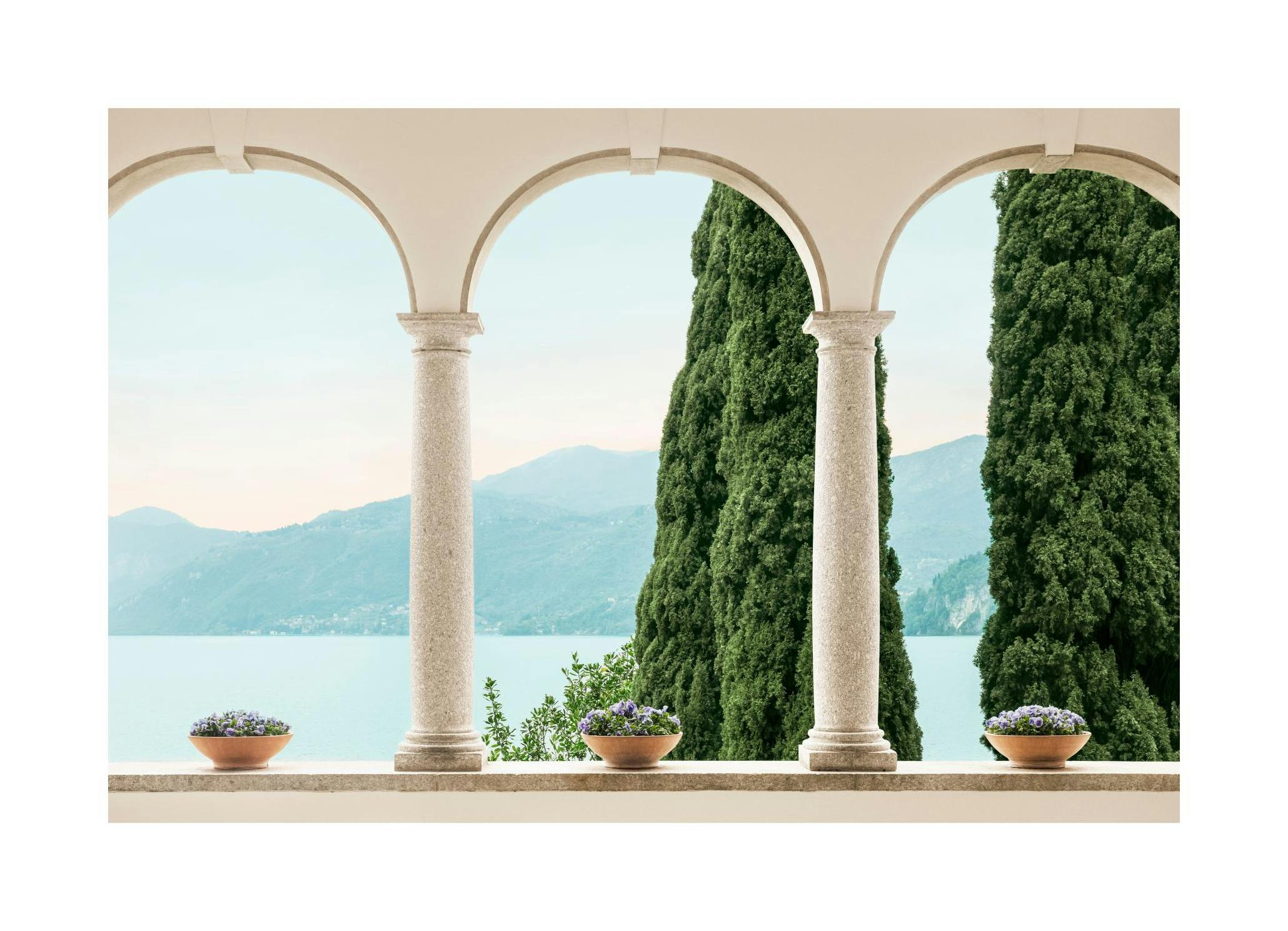 Utsikt gjennom buer plakat (30x40 cm) - Poster Store